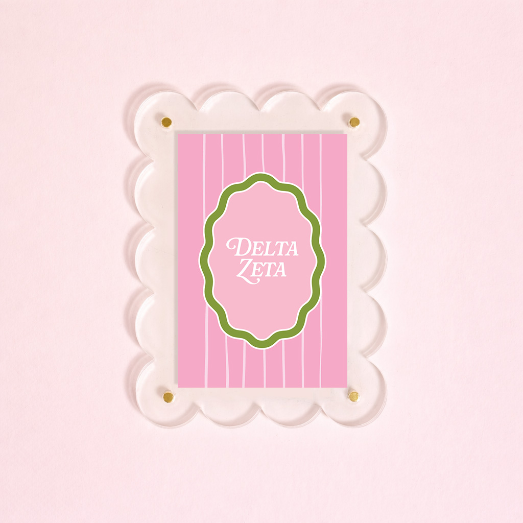 Picture of Sorority Mini Acrylic Picture Frame Magnet-Delta Z