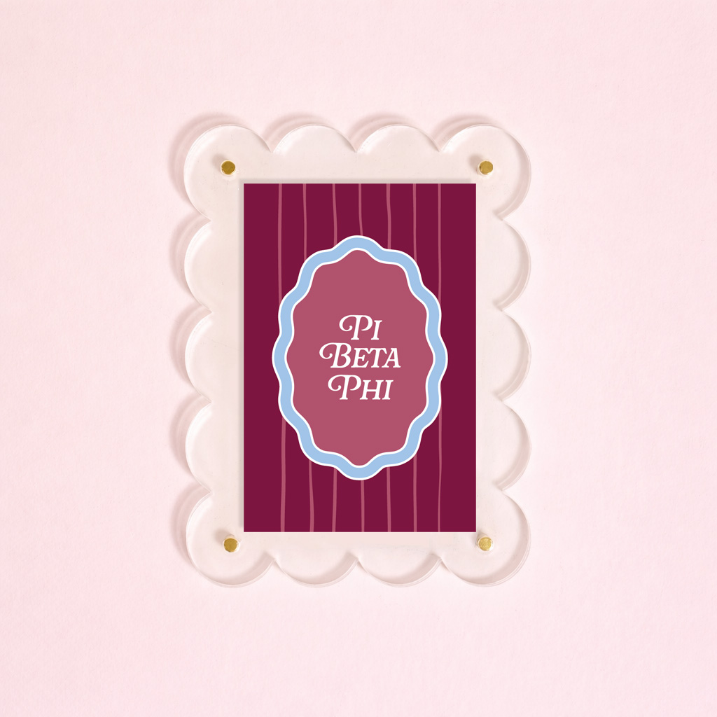 Picture of Sorority Mini Acrylic Picture Frame Magnet-Pi Beta