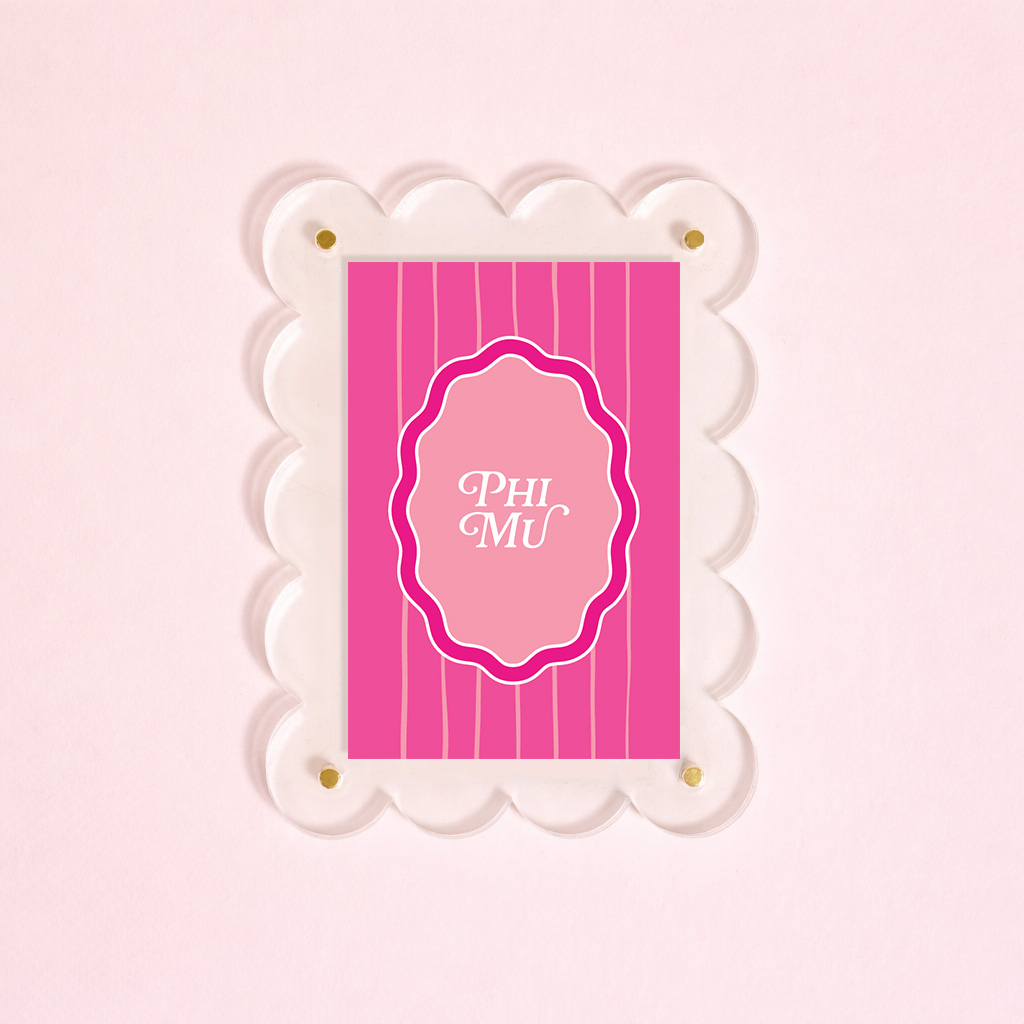 Picture of Sorority Mini Acrylic Picture Frame Magnet-Phi Mu