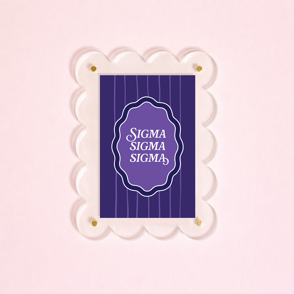 Picture of Sorority Mini Acrylic Picture Frame Magnet-Sigma S