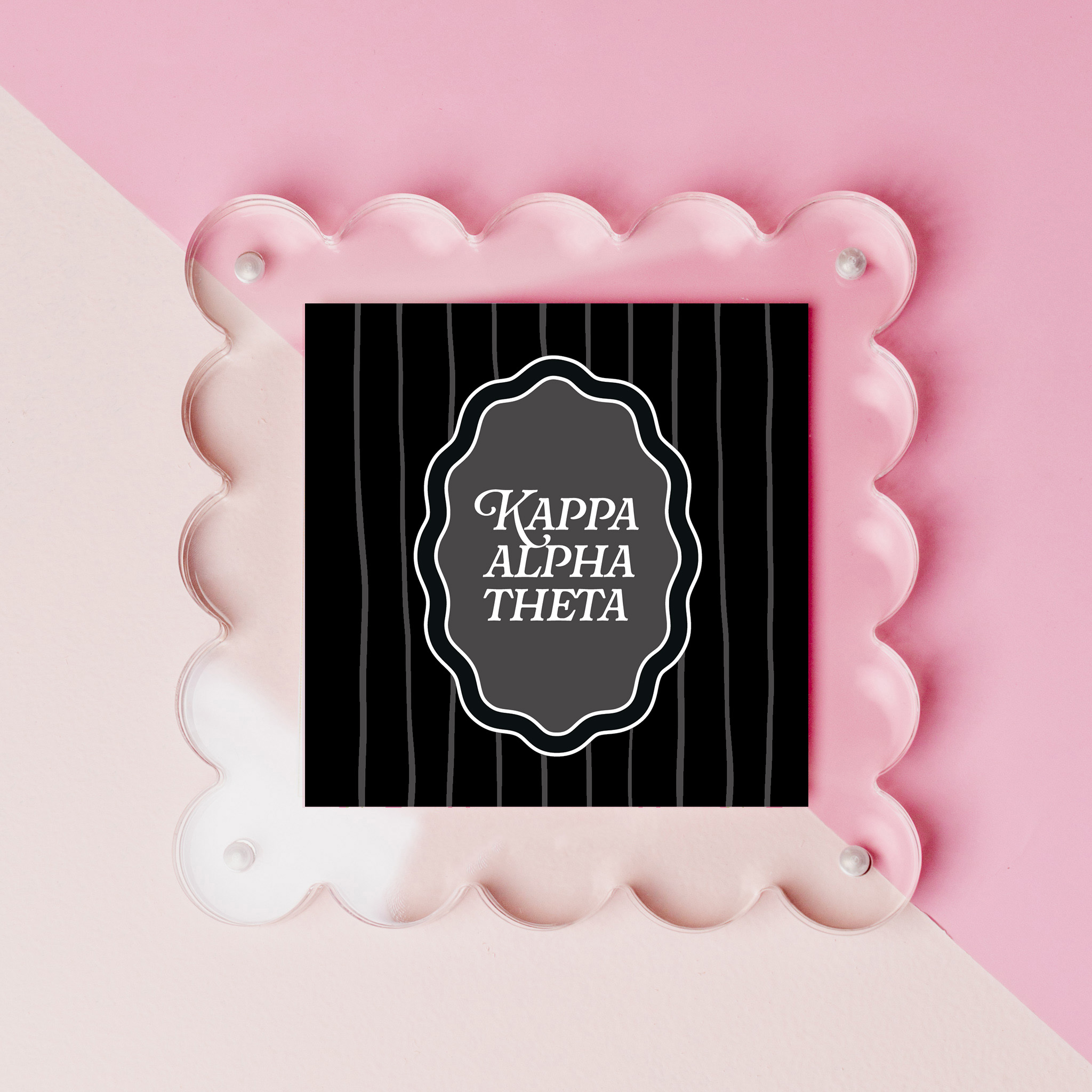 Picture of Sorority Square Scalloped Acrylic Frame-Kappa Alph
