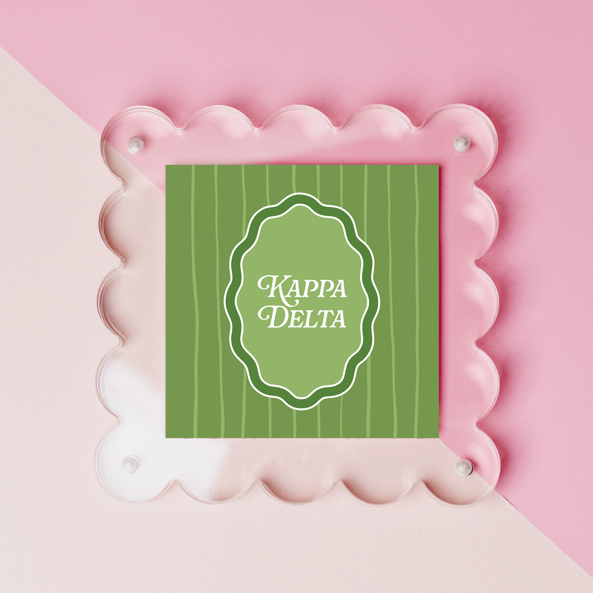 Picture of Sorority Square Scalloped Acrylic Frame-Kappa Delt