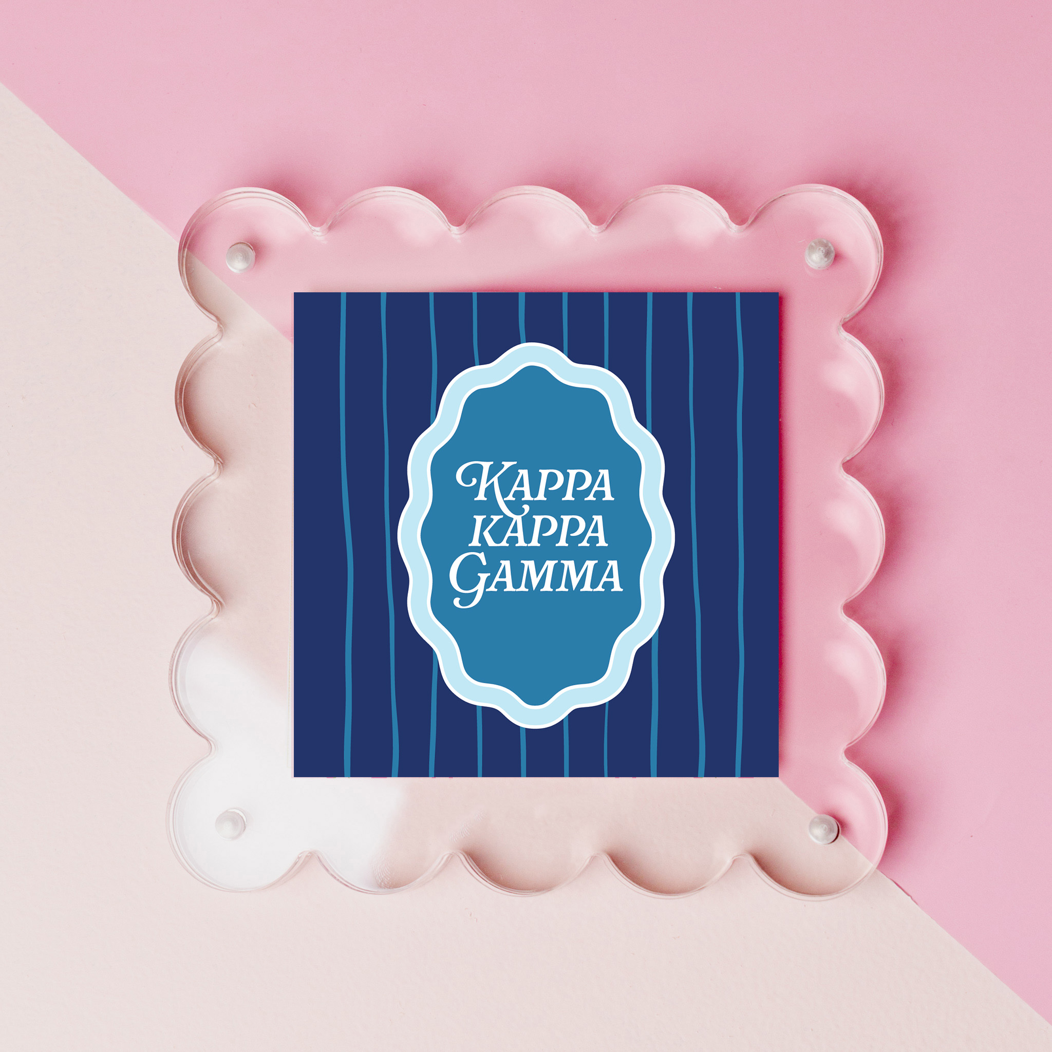 Picture of Sorority Square Scalloped Acrylic Frame-Kappa Kapp
