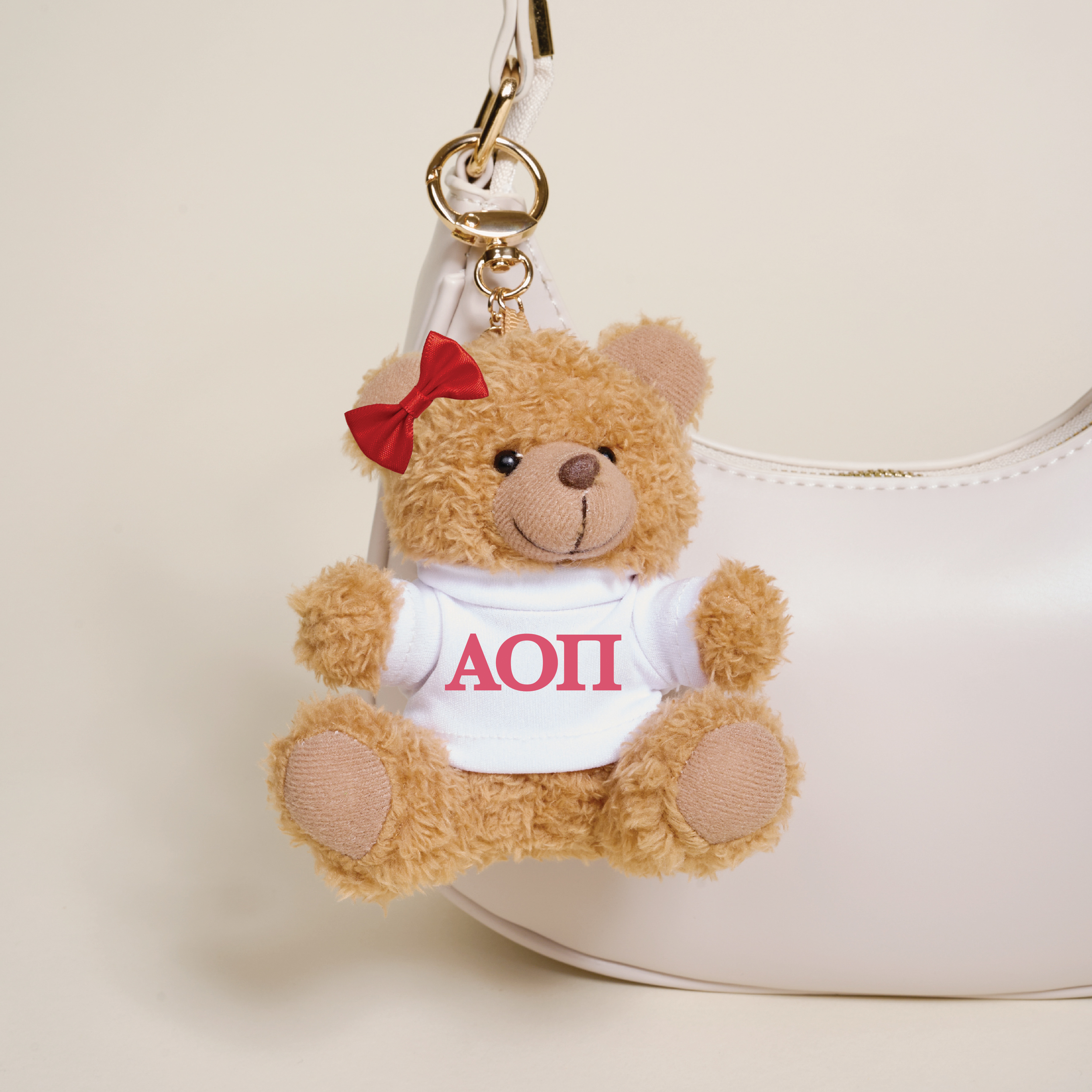 Picture of Sorority Teddy Bear Bag Charm-Alpha Omicron Pi