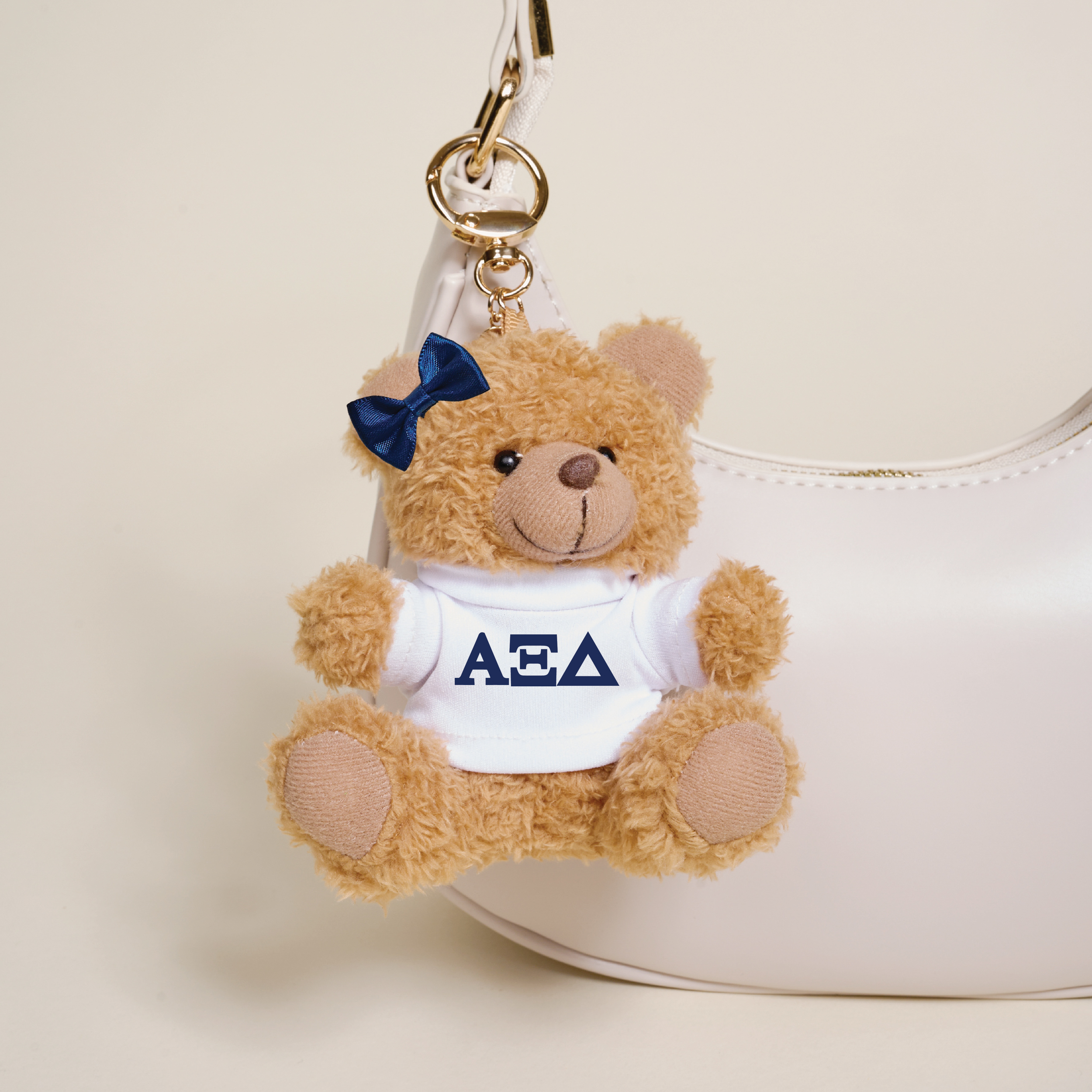 Picture of Sorority Teddy Bear Bag Charm-Alpha Xi Delta