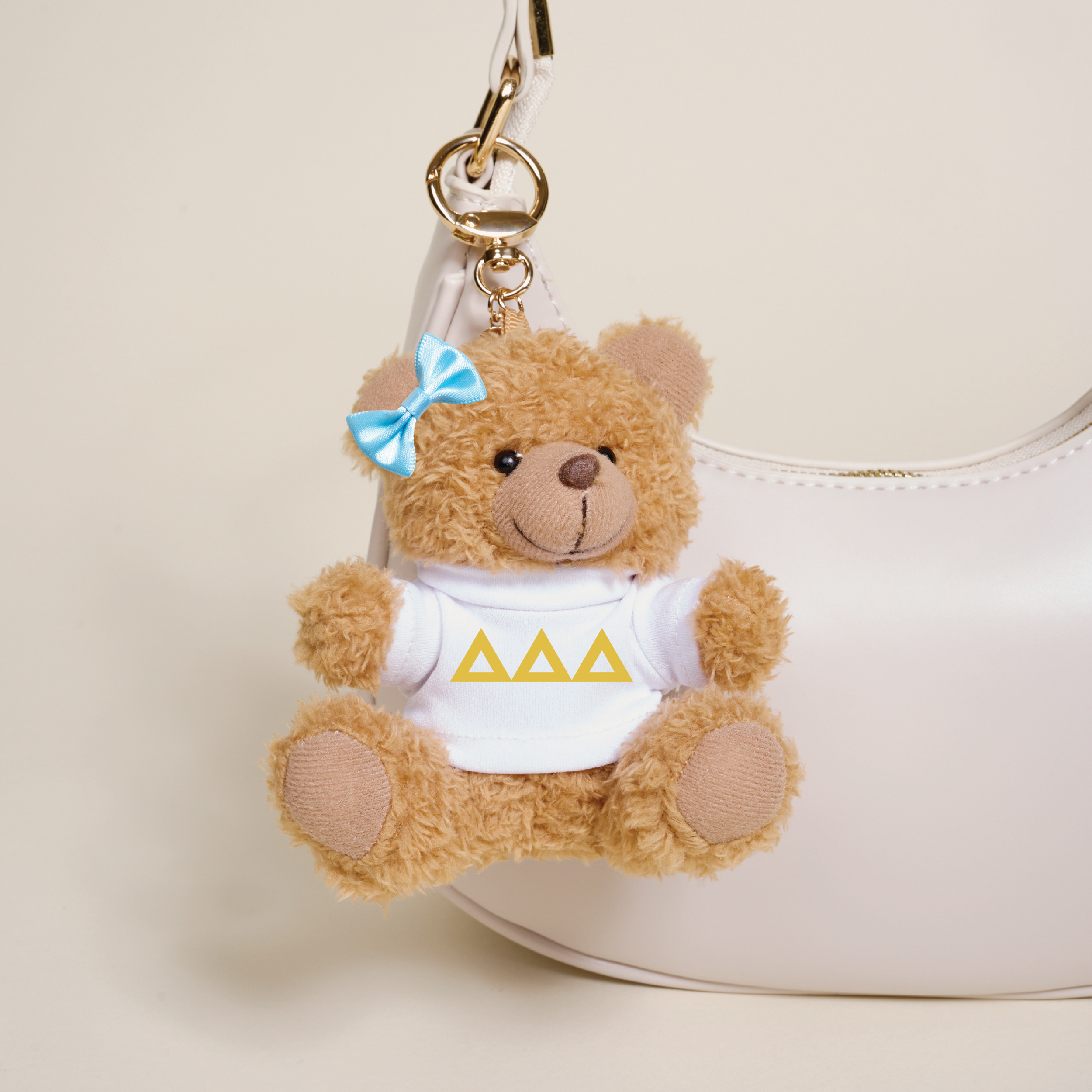 Picture of Sorority Teddy Bear Bag Charm-Delta Delta Delta