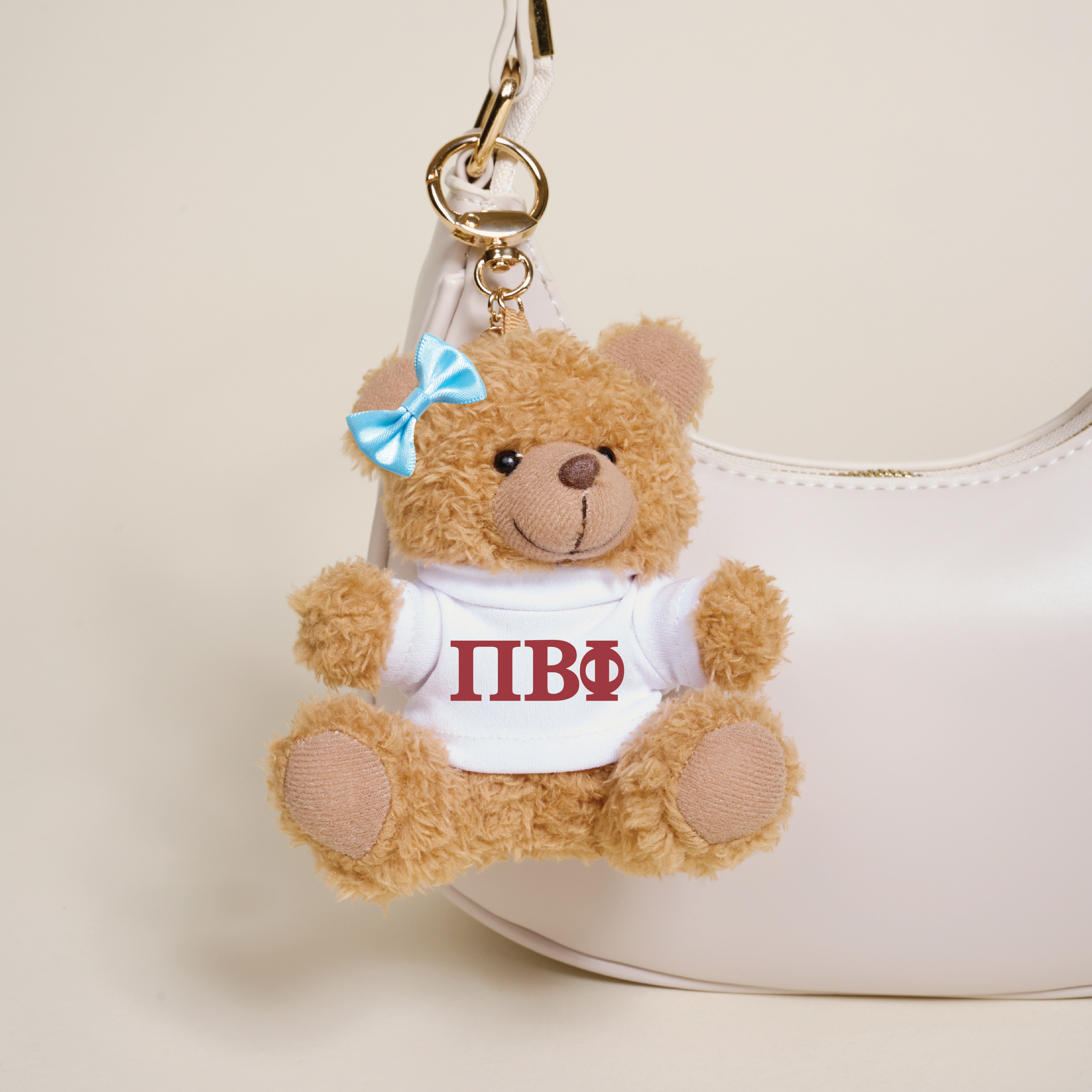 Picture of Sorority Teddy Bear Bag Charm-Pi Beta Phi