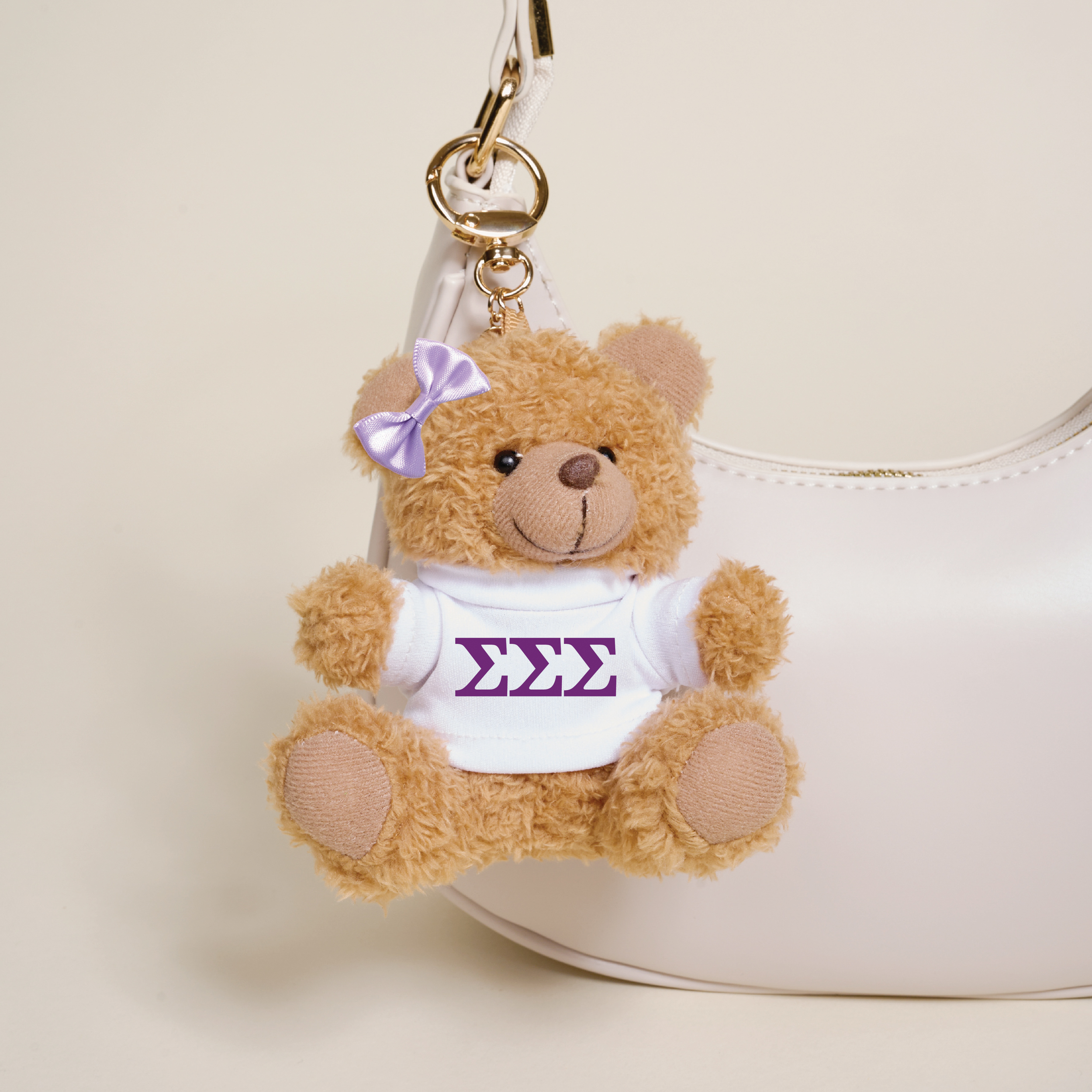 Picture of Sorority Teddy Bear Bag Charm-Sigma Sigma Sigma