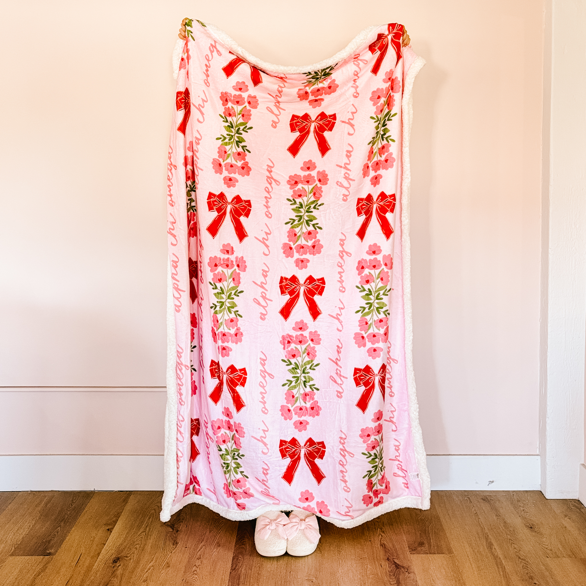 Picture of Sorority Plush Sherpa Blanket-Alpha Chi Omega