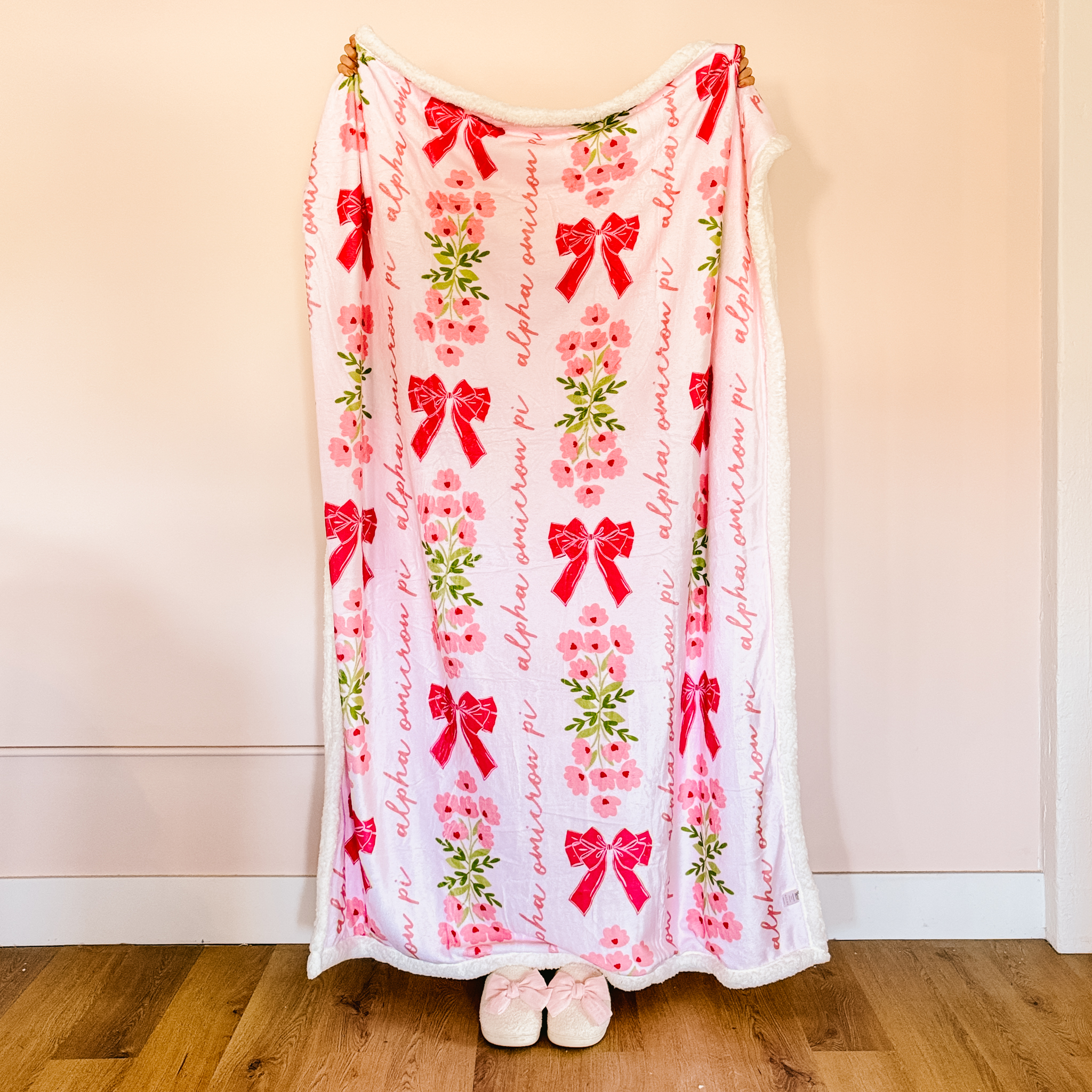 Picture of Sorority Plush Sherpa Blanket-Alpha Omicron Pi