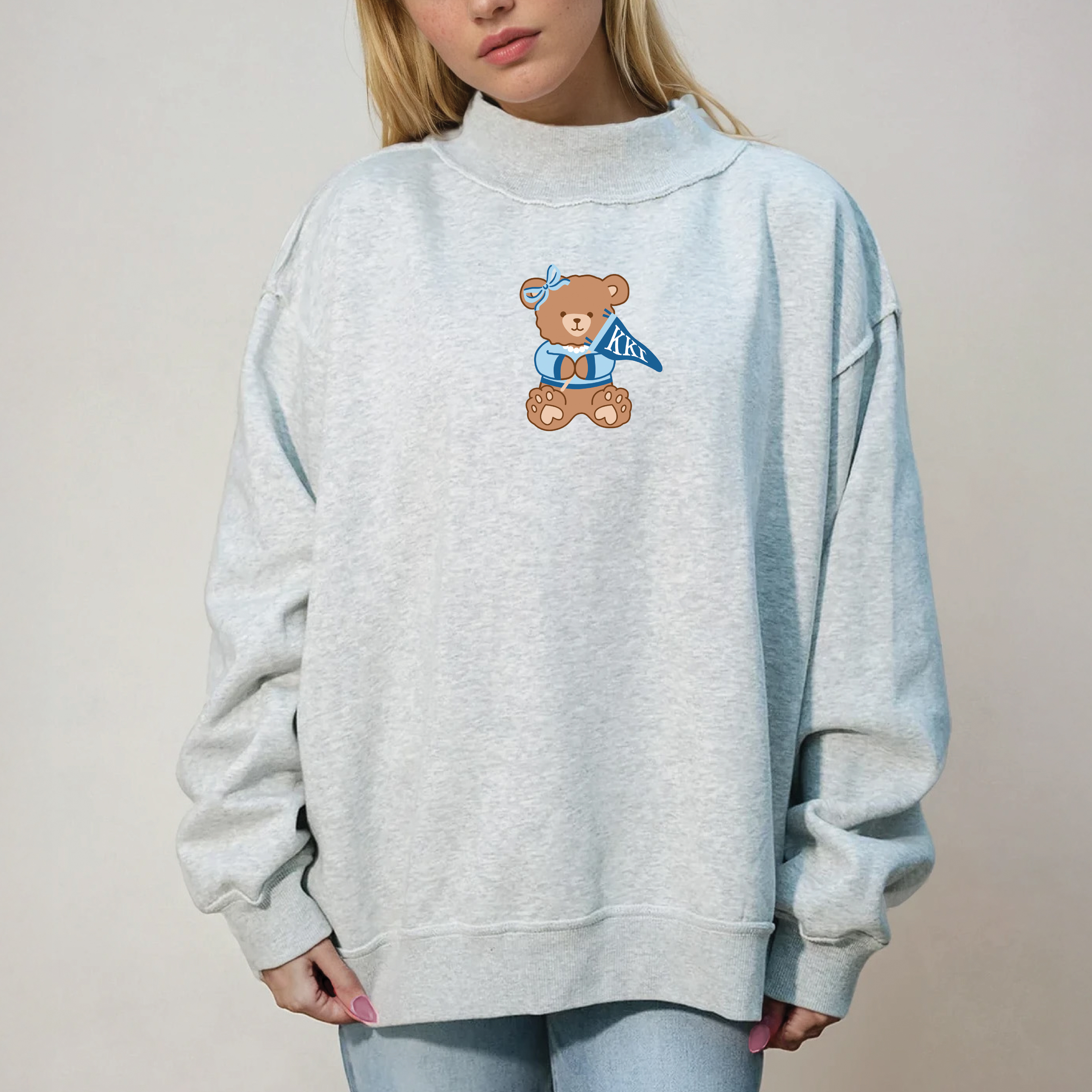 Picture of Sorority Teddy Bear Mockneck Sweatshirt L/XL-Kappa