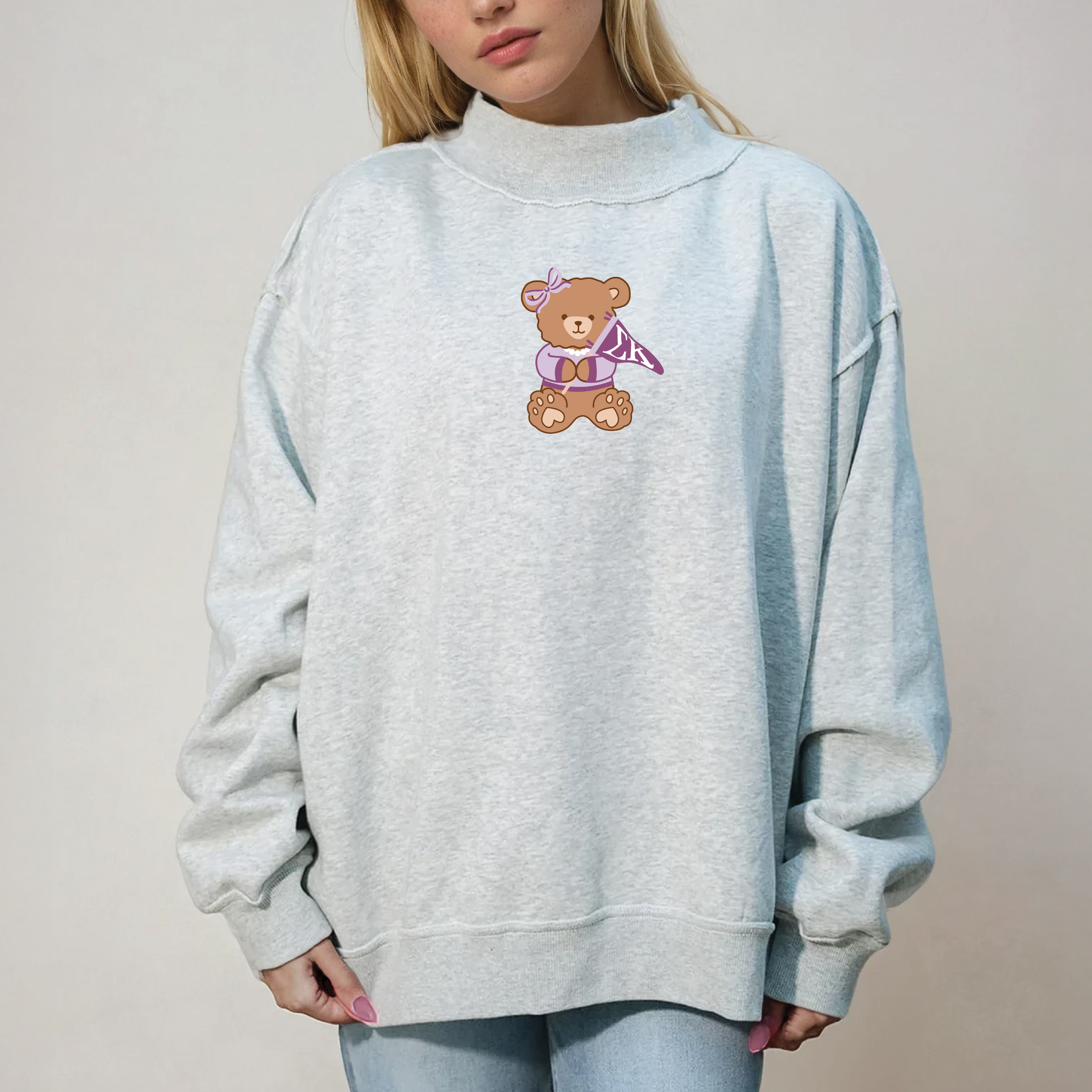 Picture of Sorority Teddy Bear Mockneck Sweatshirt L/XL-Sigma