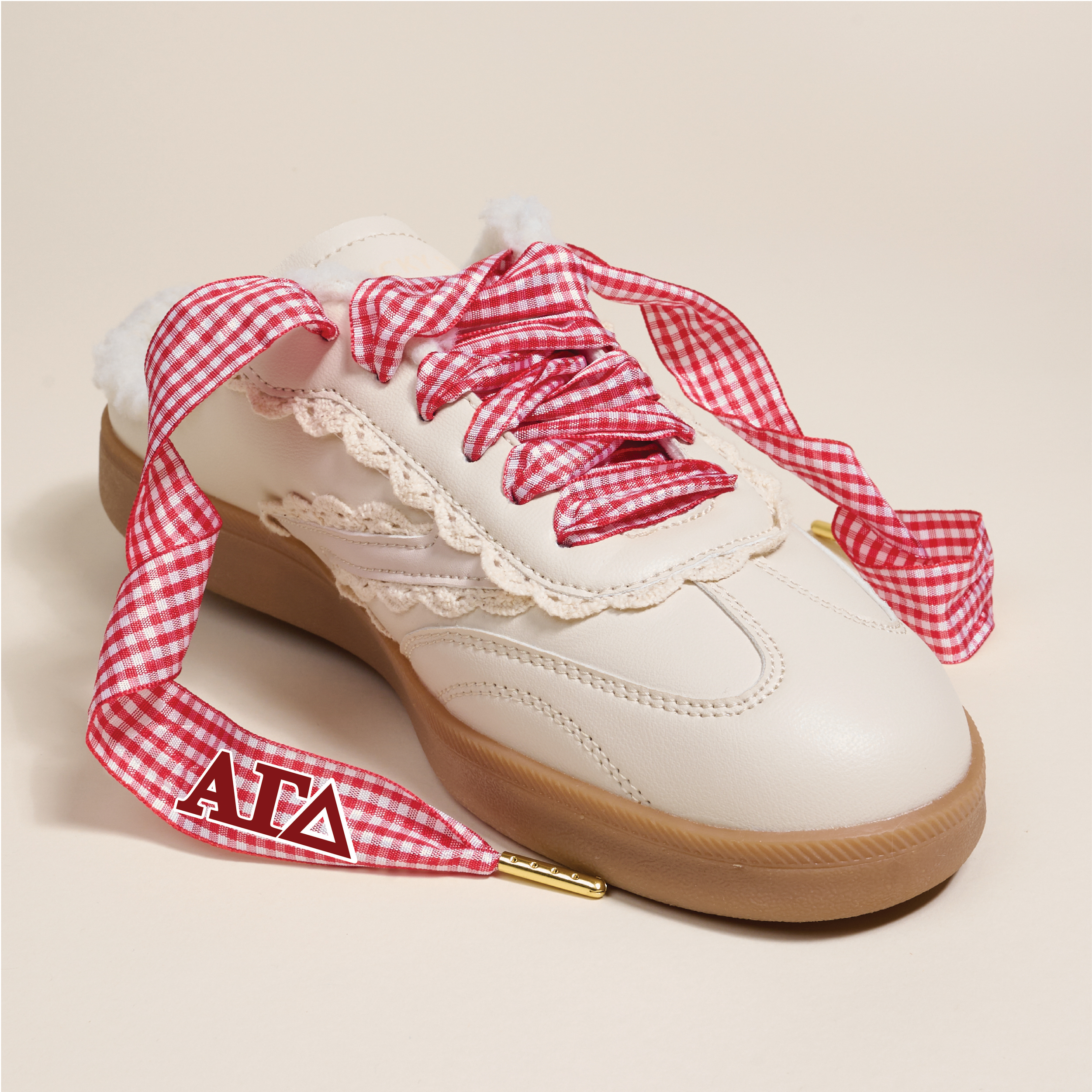 Picture of Sorority Step It Up Shoelaces-Alpha Gamma Delta