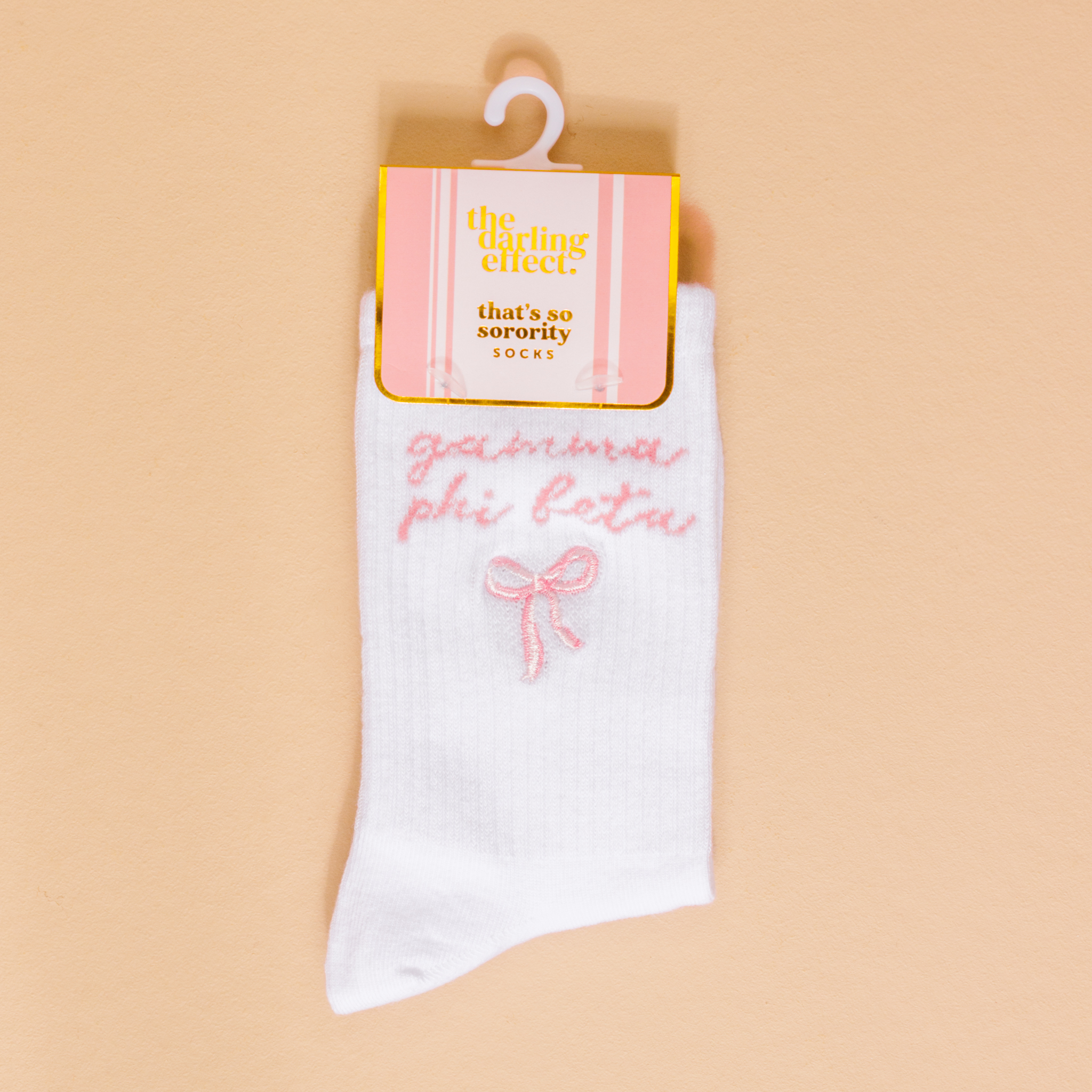 Picture of Sorority Embroidered Crew Socks-Gamma Phi Beta