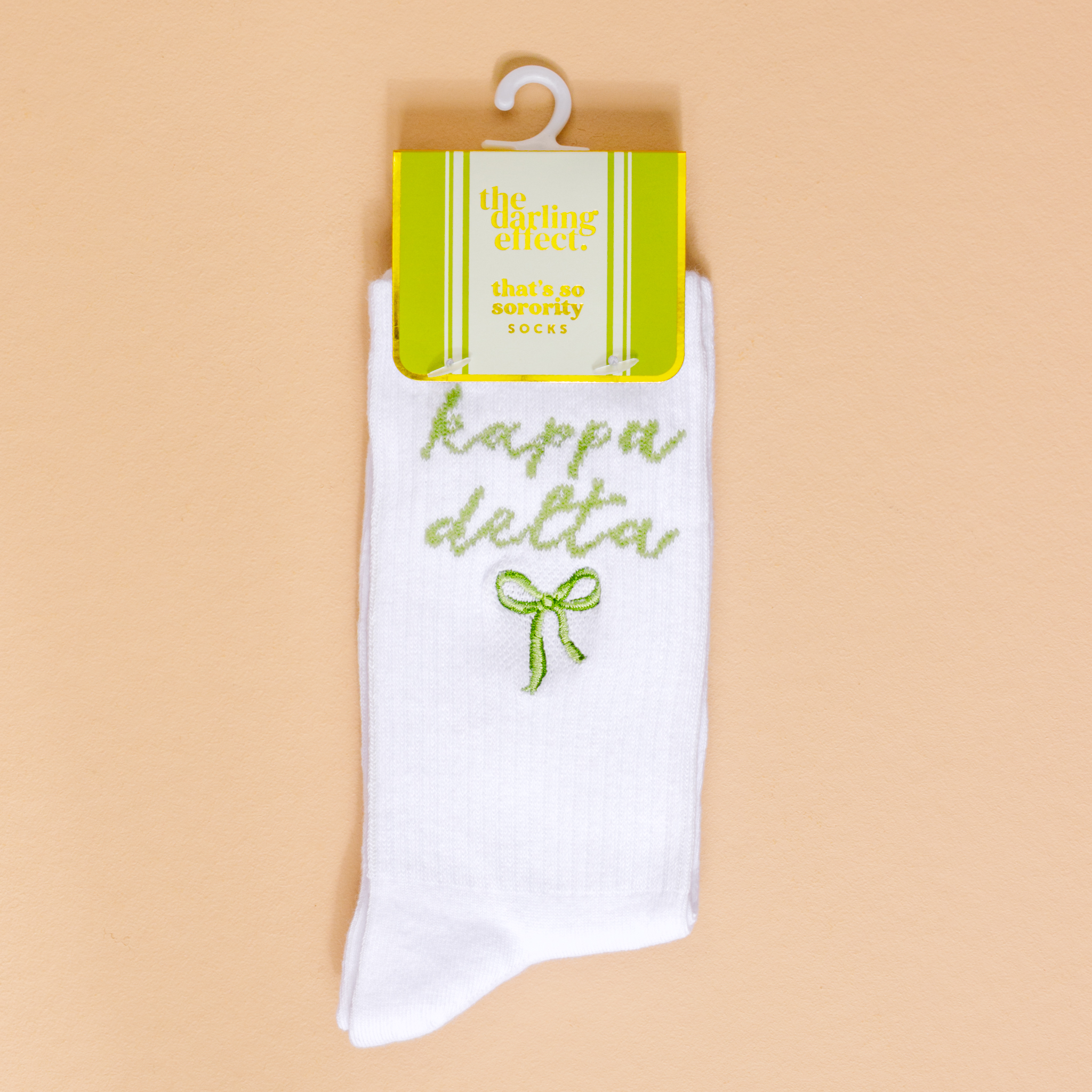 Picture of Sorority Embroidered Crew Socks-Kappa Delta
