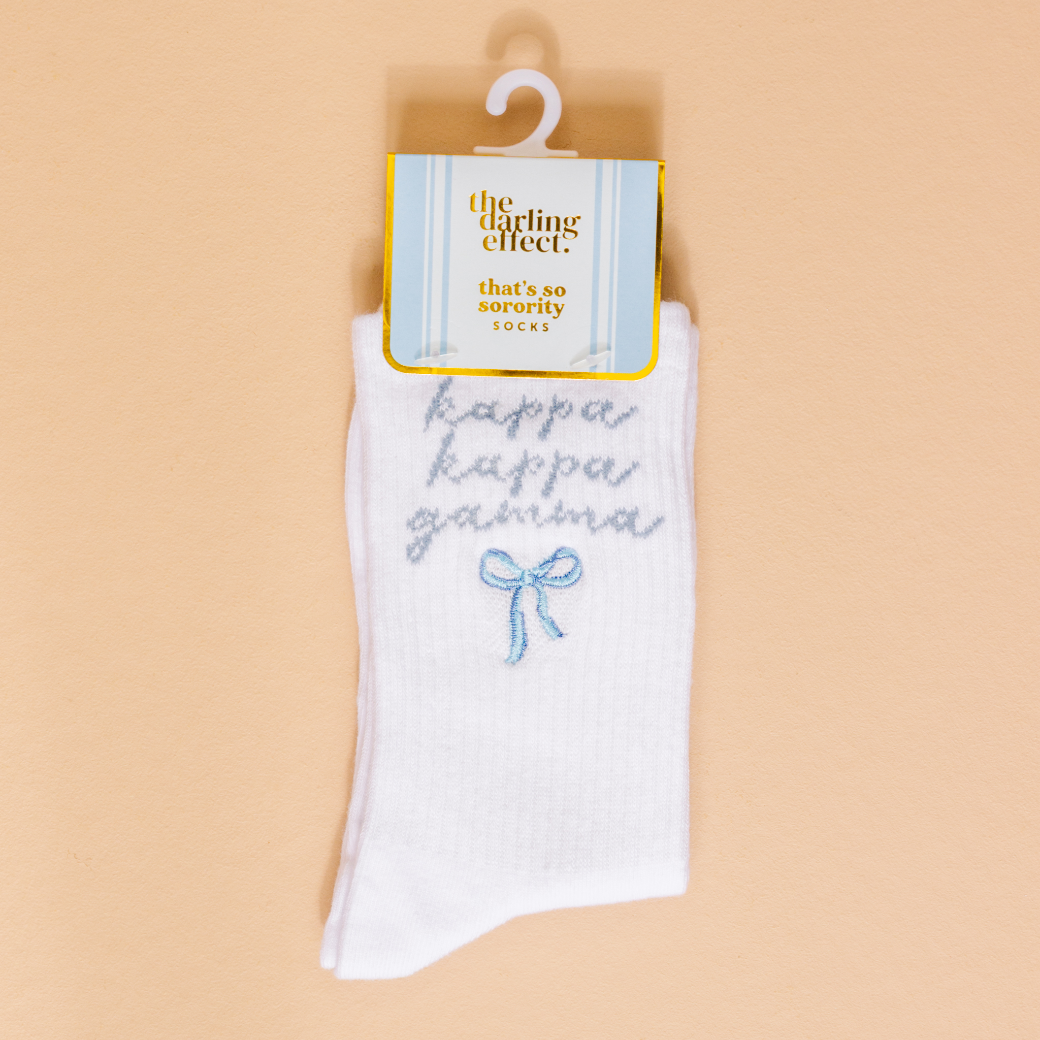 Picture of Sorority Embroidered Crew Socks-Kappa Kappa Gamma