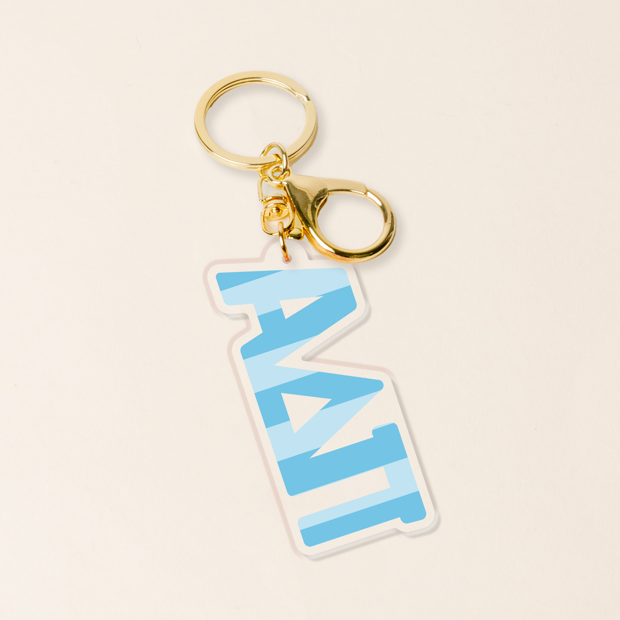 Picture of Sorority Stripes Acrylic Keychain-Alpha Delta Pi