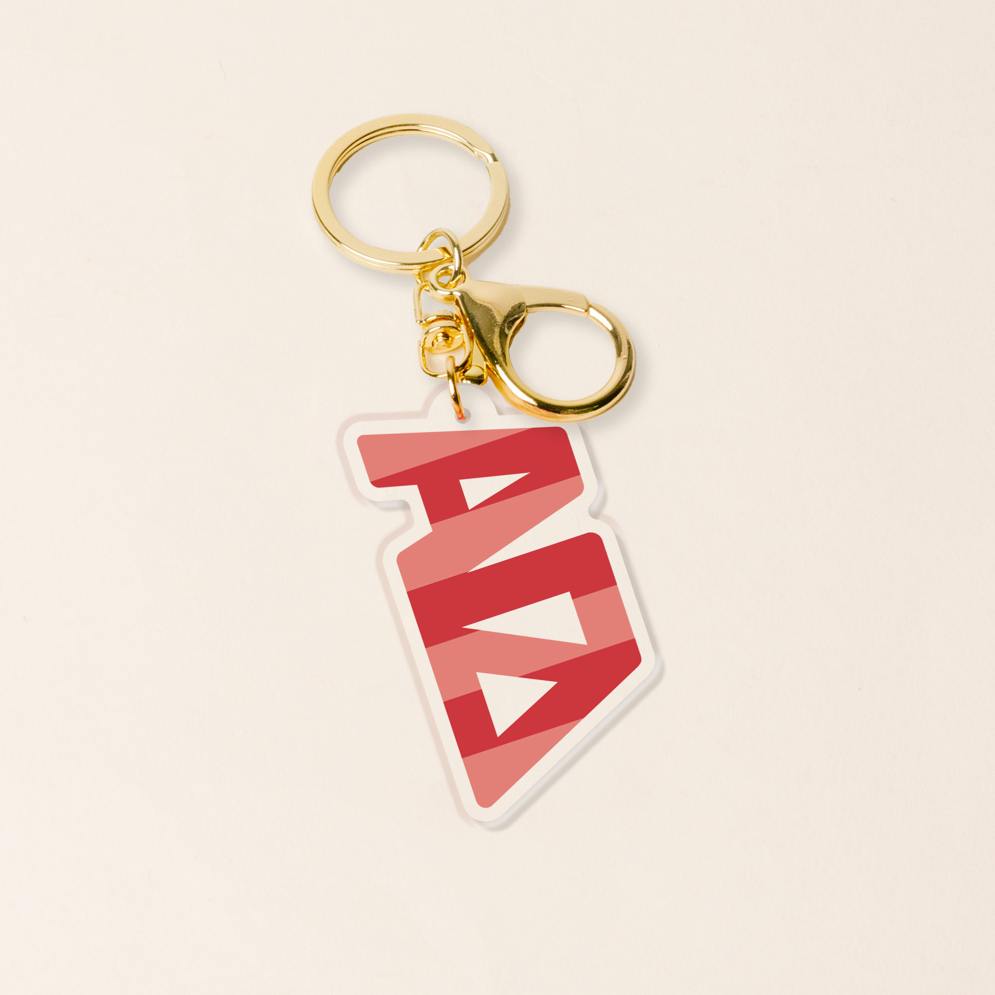 Picture of Sorority Stripes Acrylic Keychain-Alpha Gamma Delt