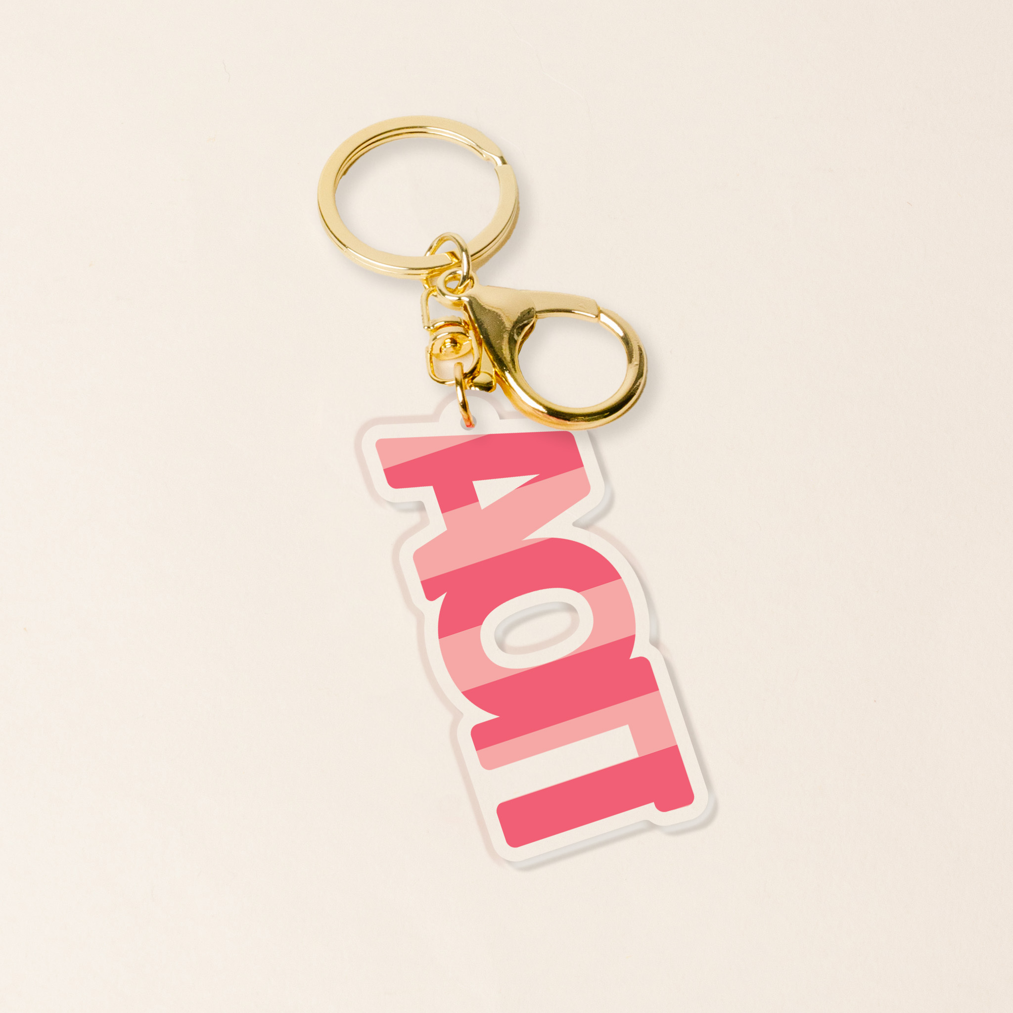 Picture of Sorority Stripes Acrylic Keychain-Alpha Omicron Pi