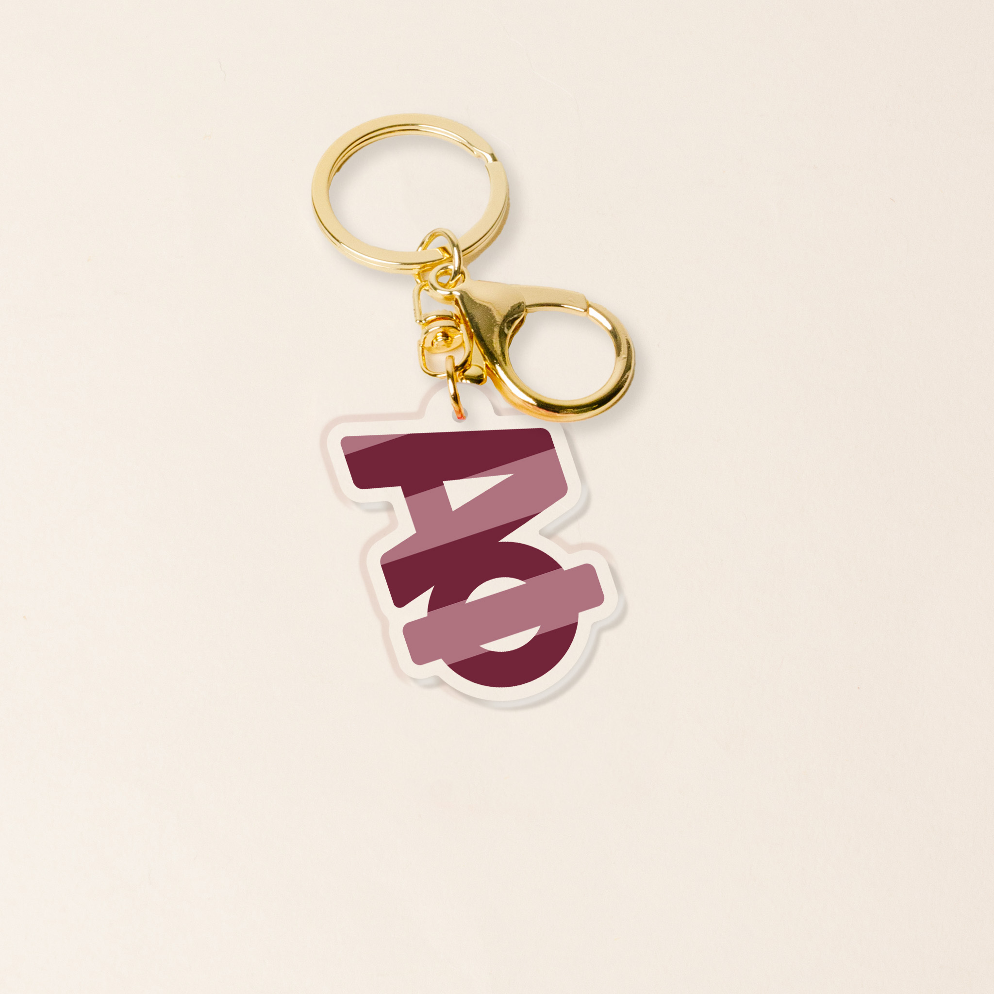 Picture of Sorority Stripes Acrylic Keychain-Alpha Phi