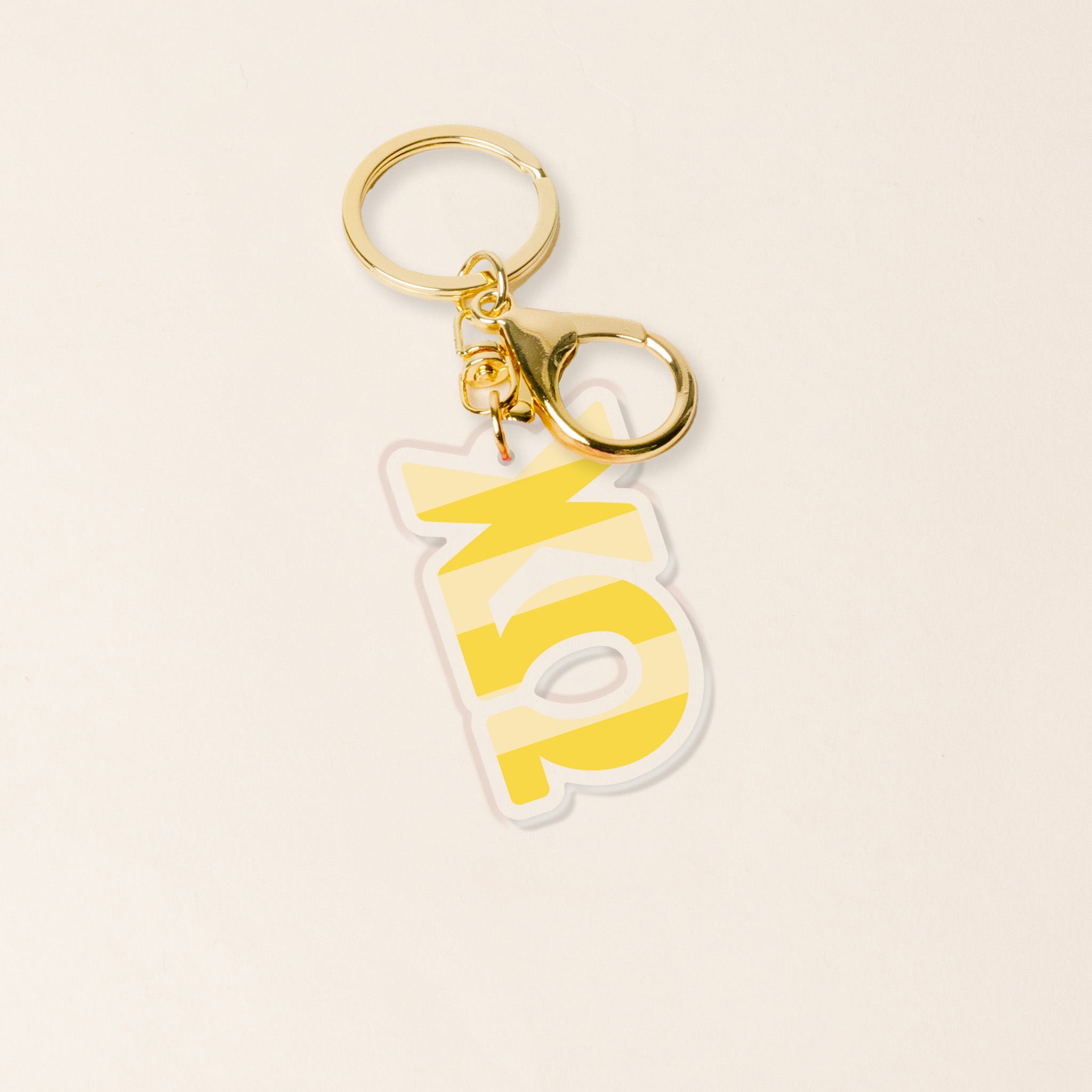 Picture of Sorority Stripes Acrylic Keychain-Chi Omega