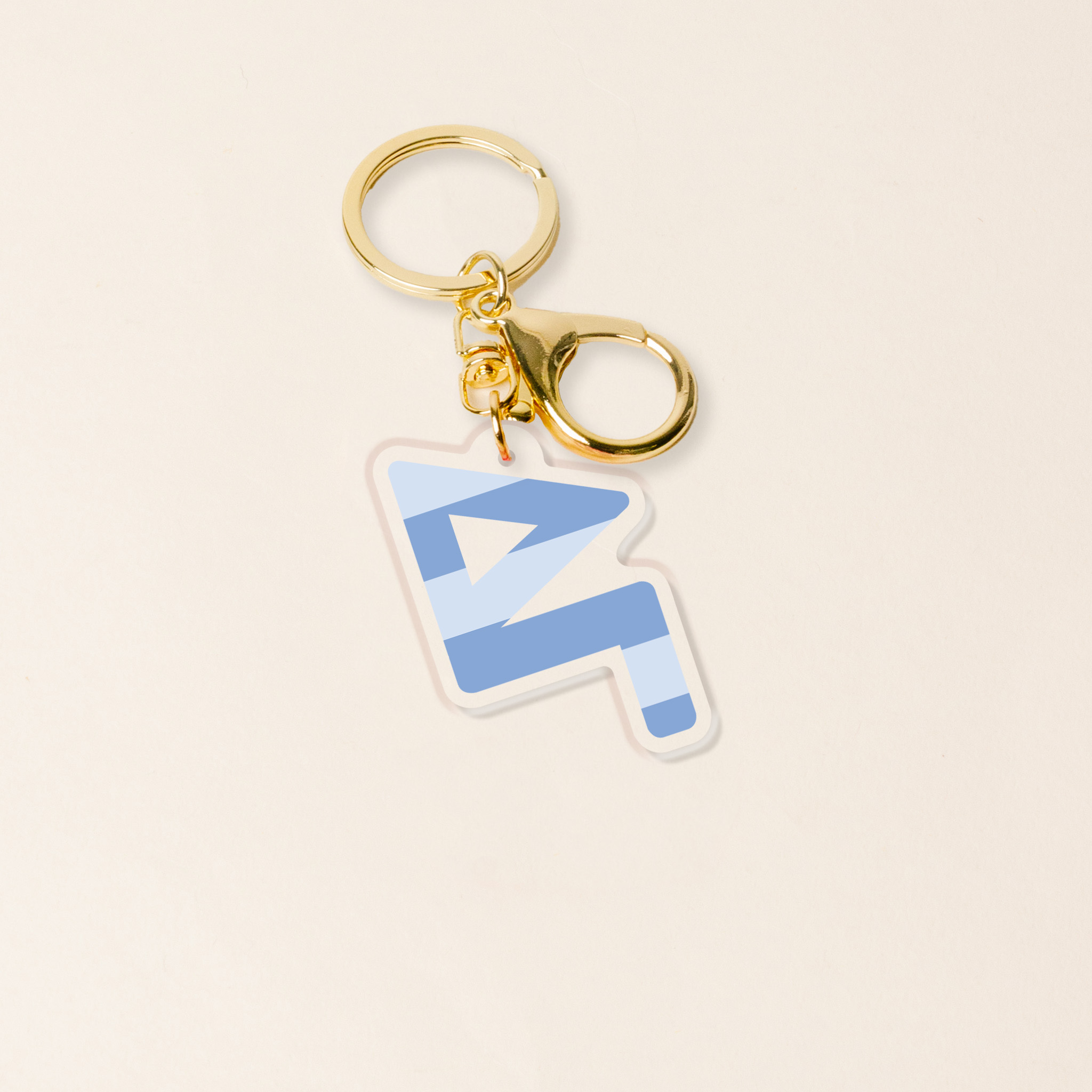 Picture of Sorority Stripes Acrylic Keychain-Delta Gamma