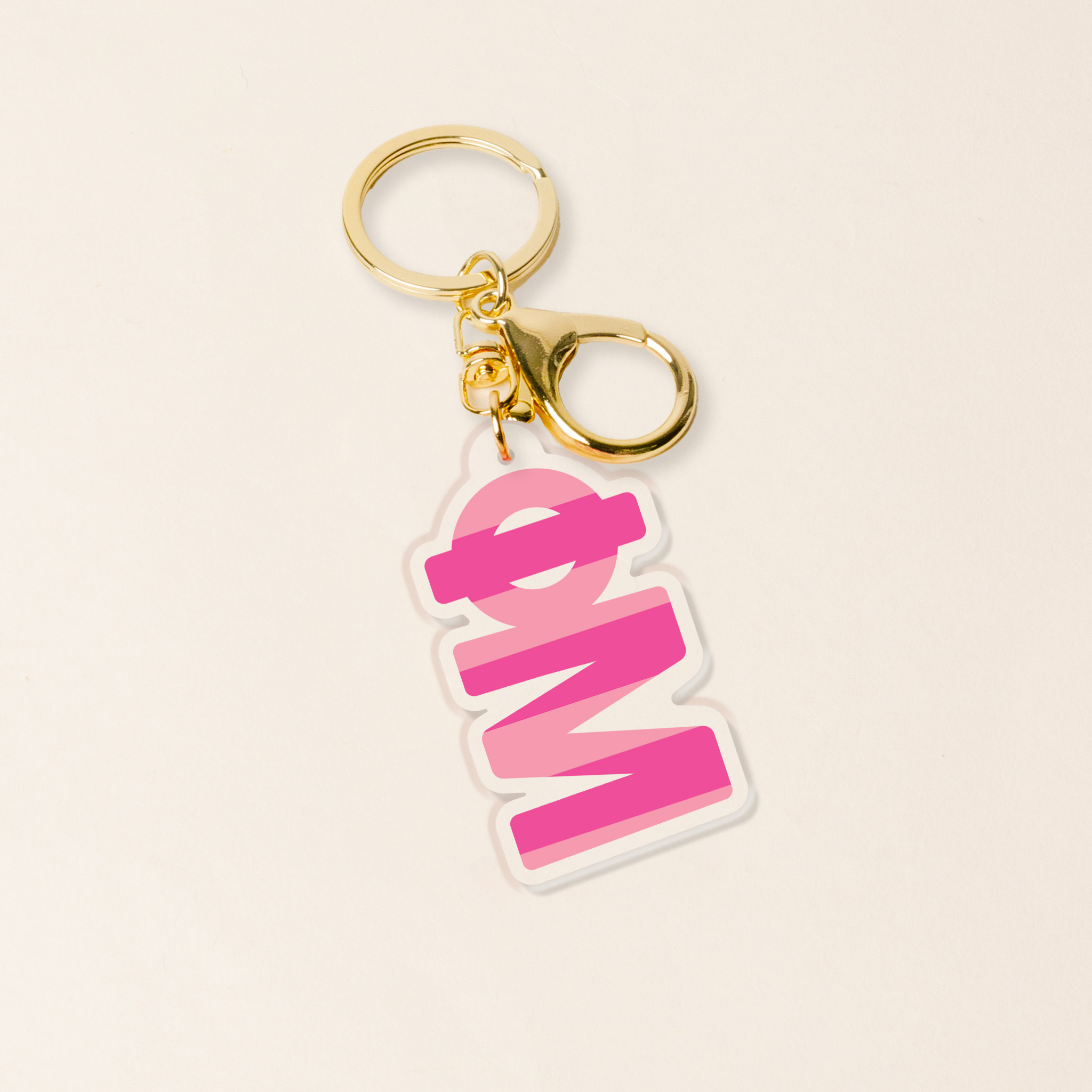 Picture of Sorority Stripes Acrylic Keychain-Phi Mu