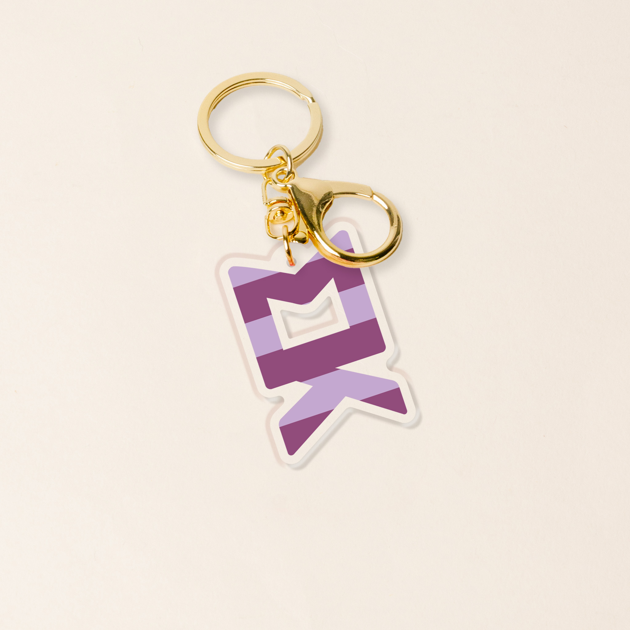 Picture of Sorority Stripes Acrylic Keychain-Sigma Kappa