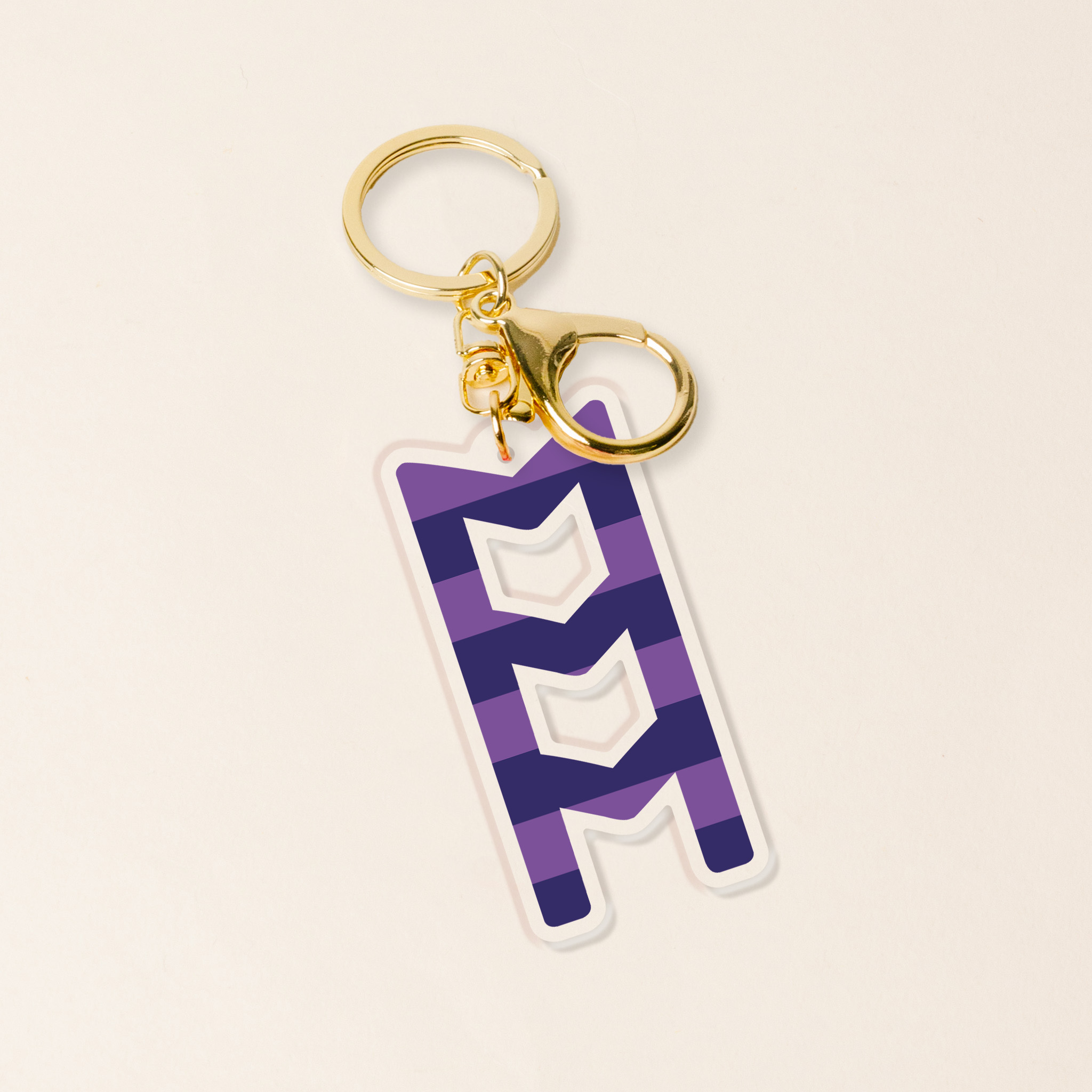 Picture of Sorority Stripes Acrylic Keychain-Sigma Sigma Sigm