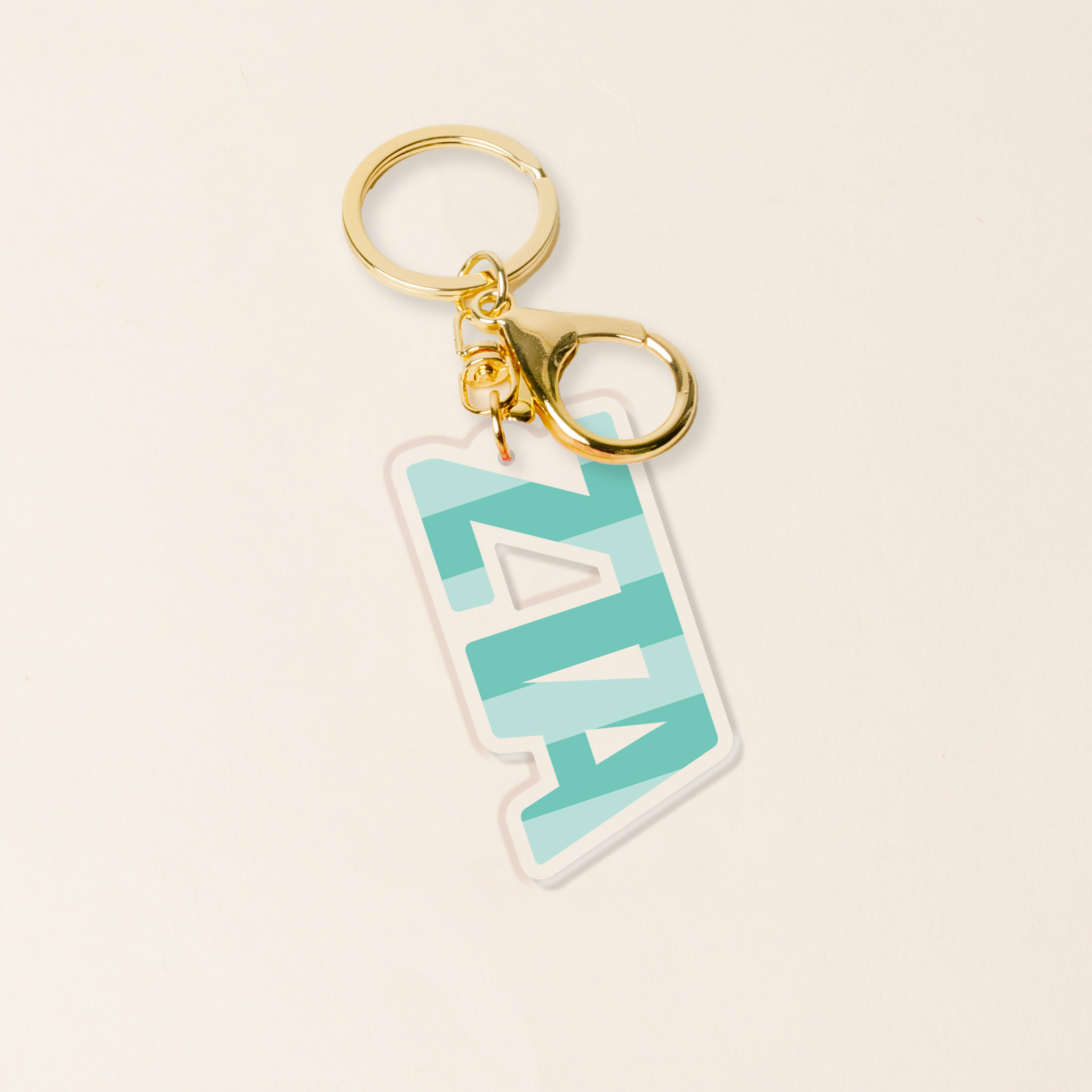 Picture of Sorority Stripes Acrylic Keychain-Zeta Tau Alpha