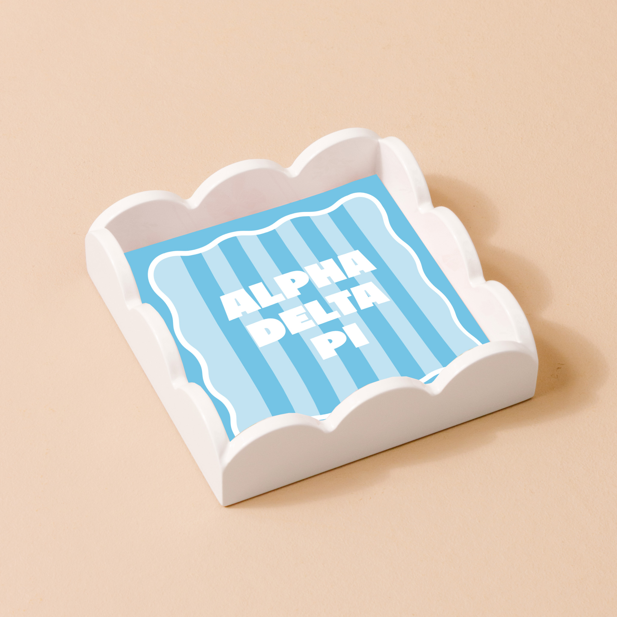 Picture of Sorority Scallop Trinket Tray-Alpha Delta Pi