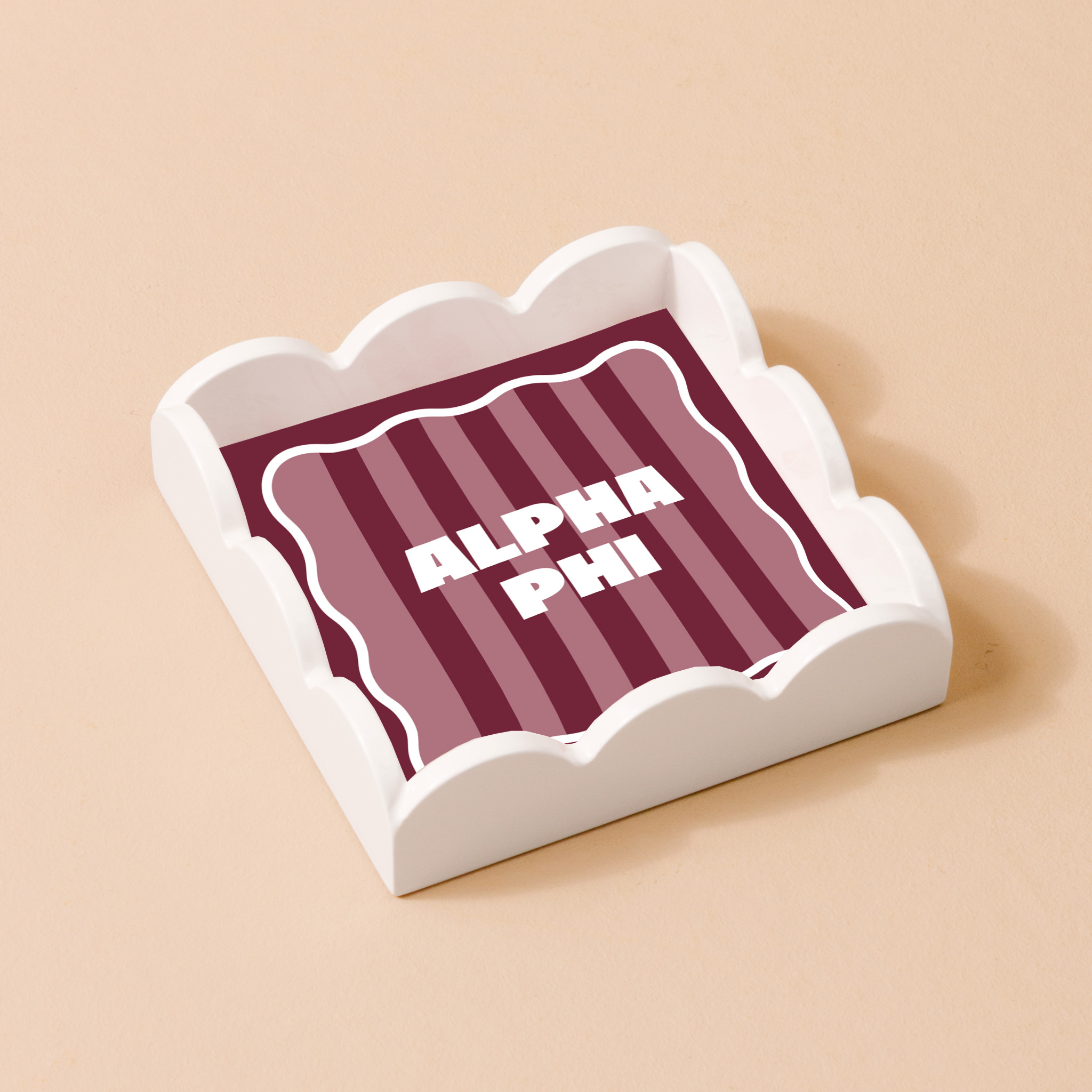 Picture of Sorority Scallop Trinket Tray-Alpha Phi