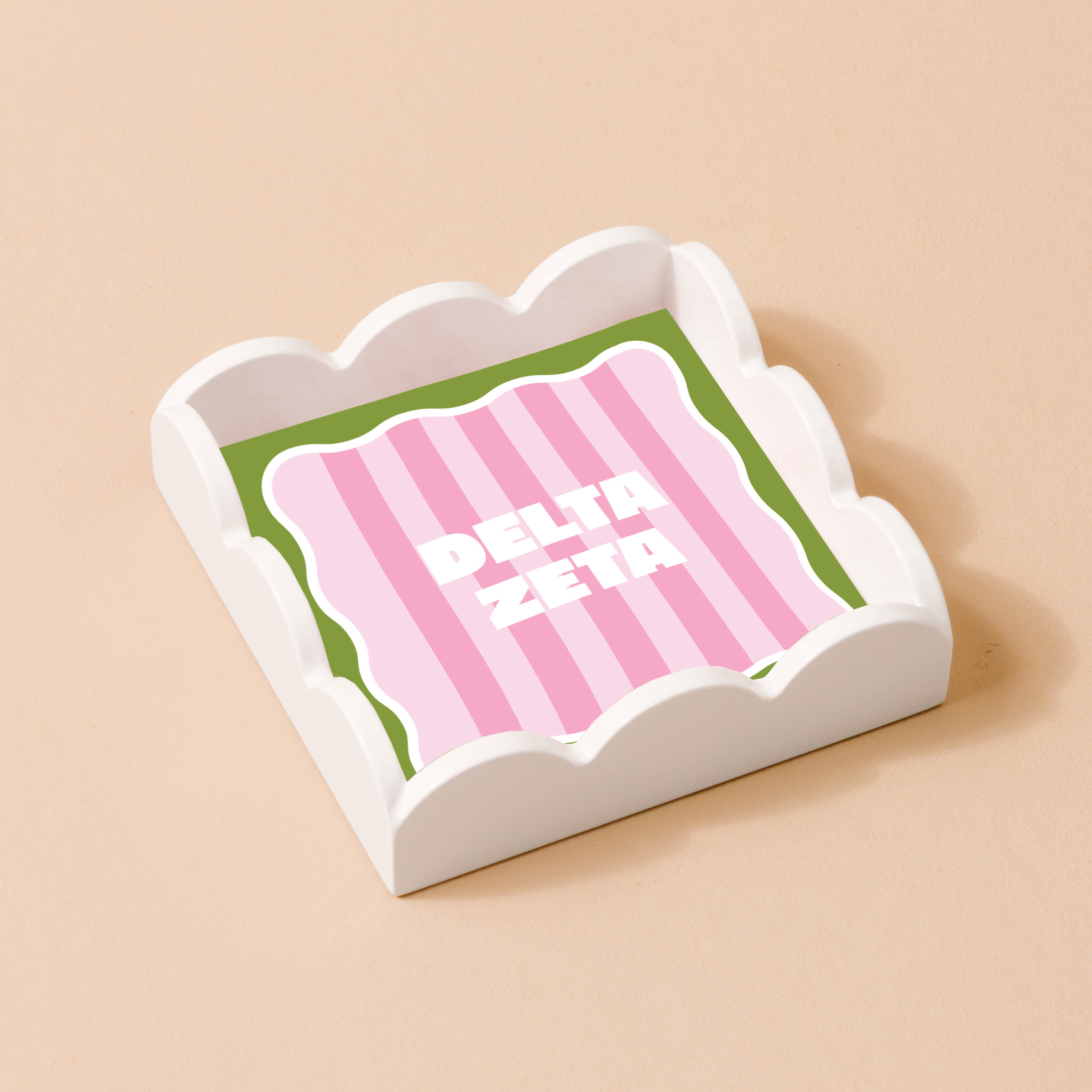 Picture of Sorority Scallop Trinket Tray-Delta Zeta