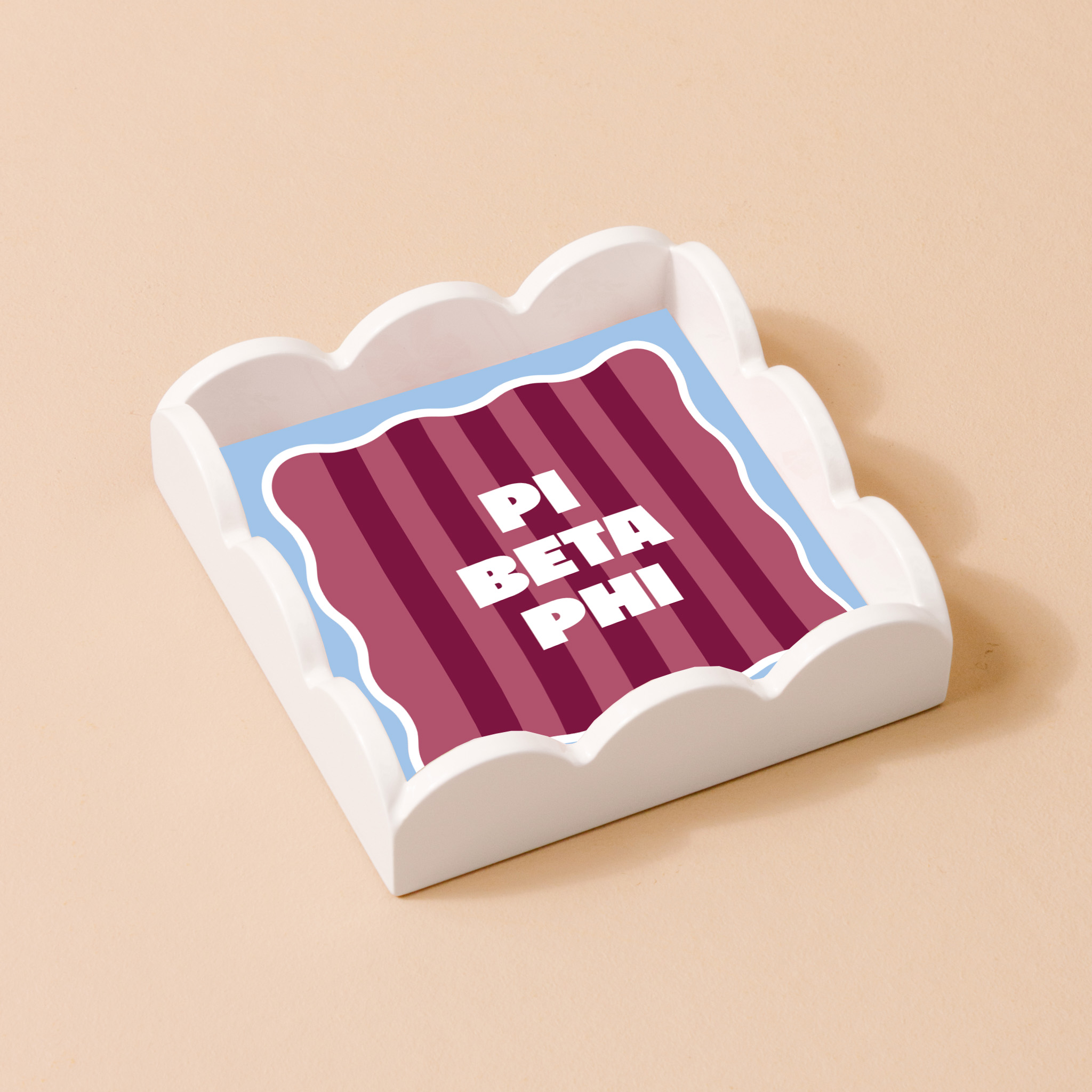 Picture of Sorority Scallop Trinket Tray-Pi Beta Phi