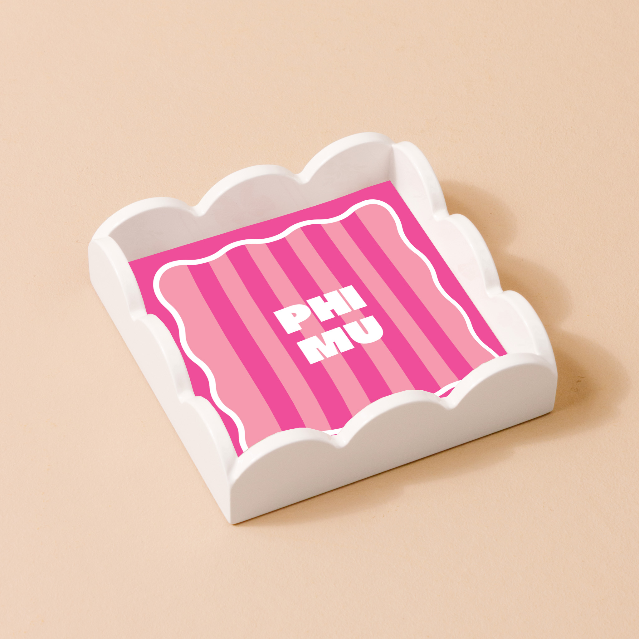 Picture of Sorority Scallop Trinket Tray-Phi Mu