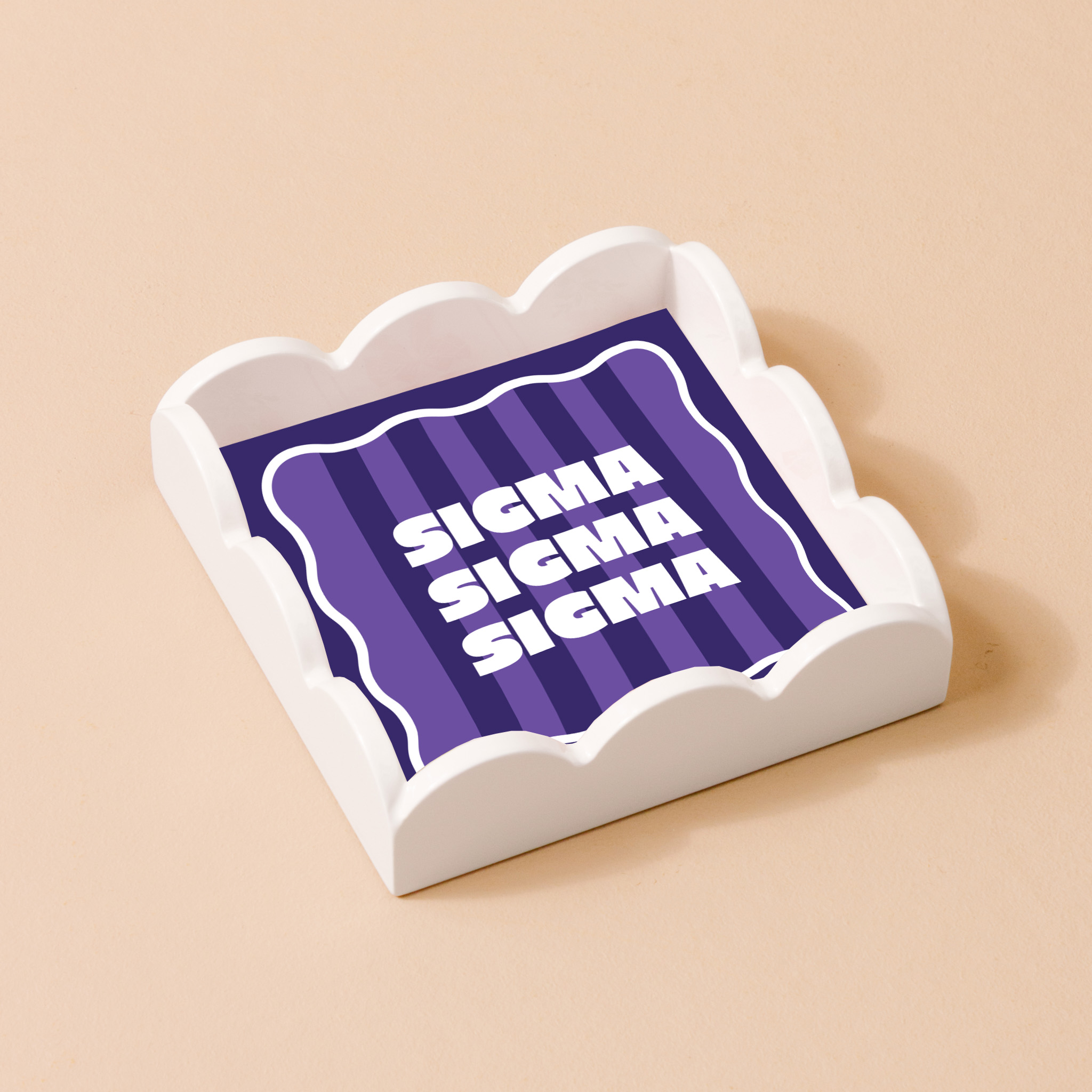 Picture of Sorority Scallop Trinket Tray-Sigma Sigma Sigma