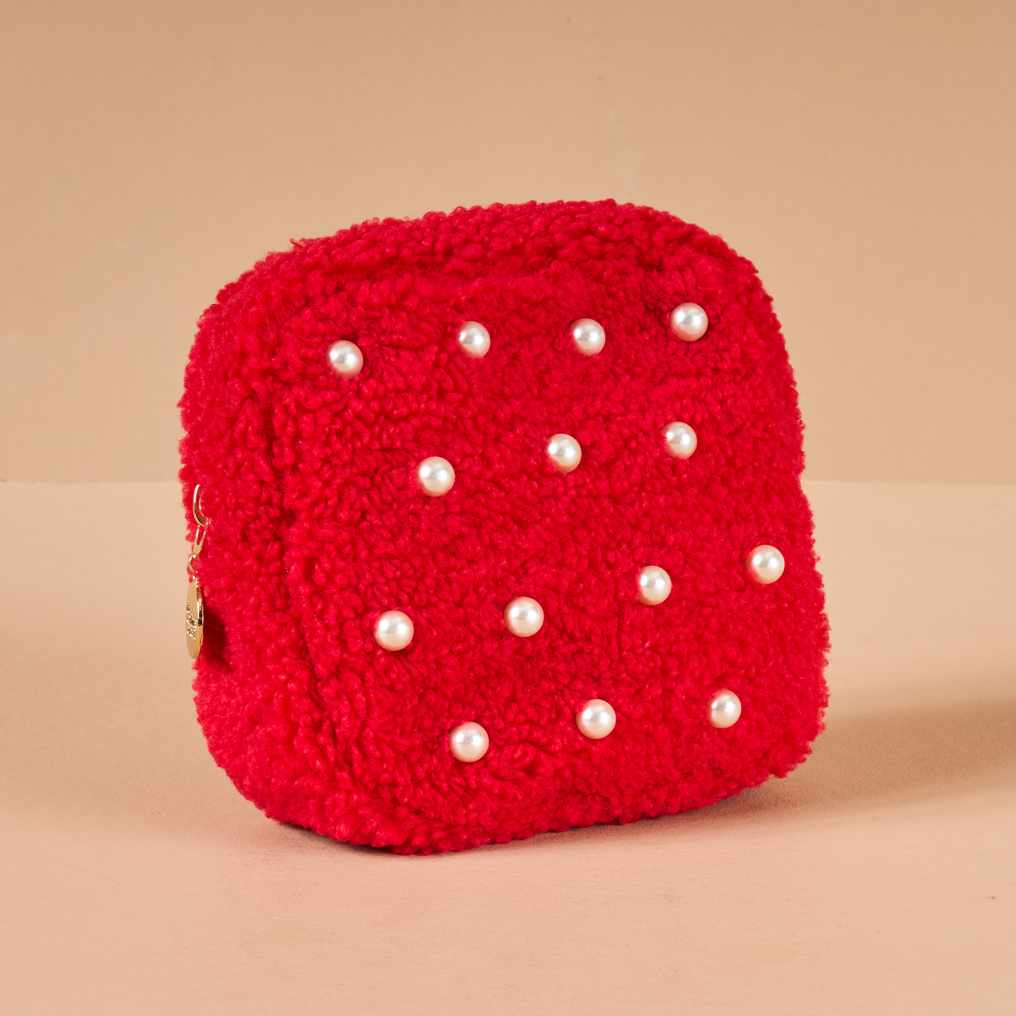 Picture of Teddy Pouch-Square Pearl Red