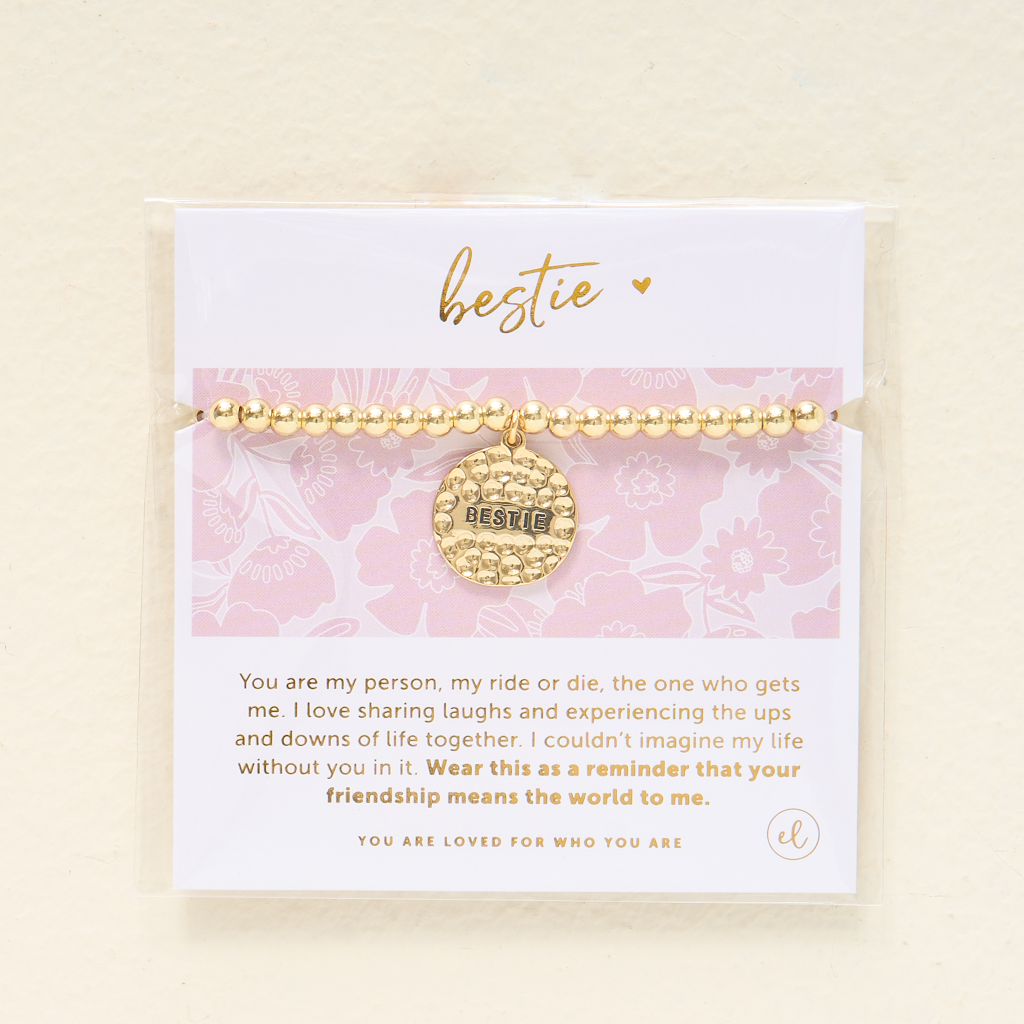 Picture of Sentiment Charm Bracelet Gold - Bestie