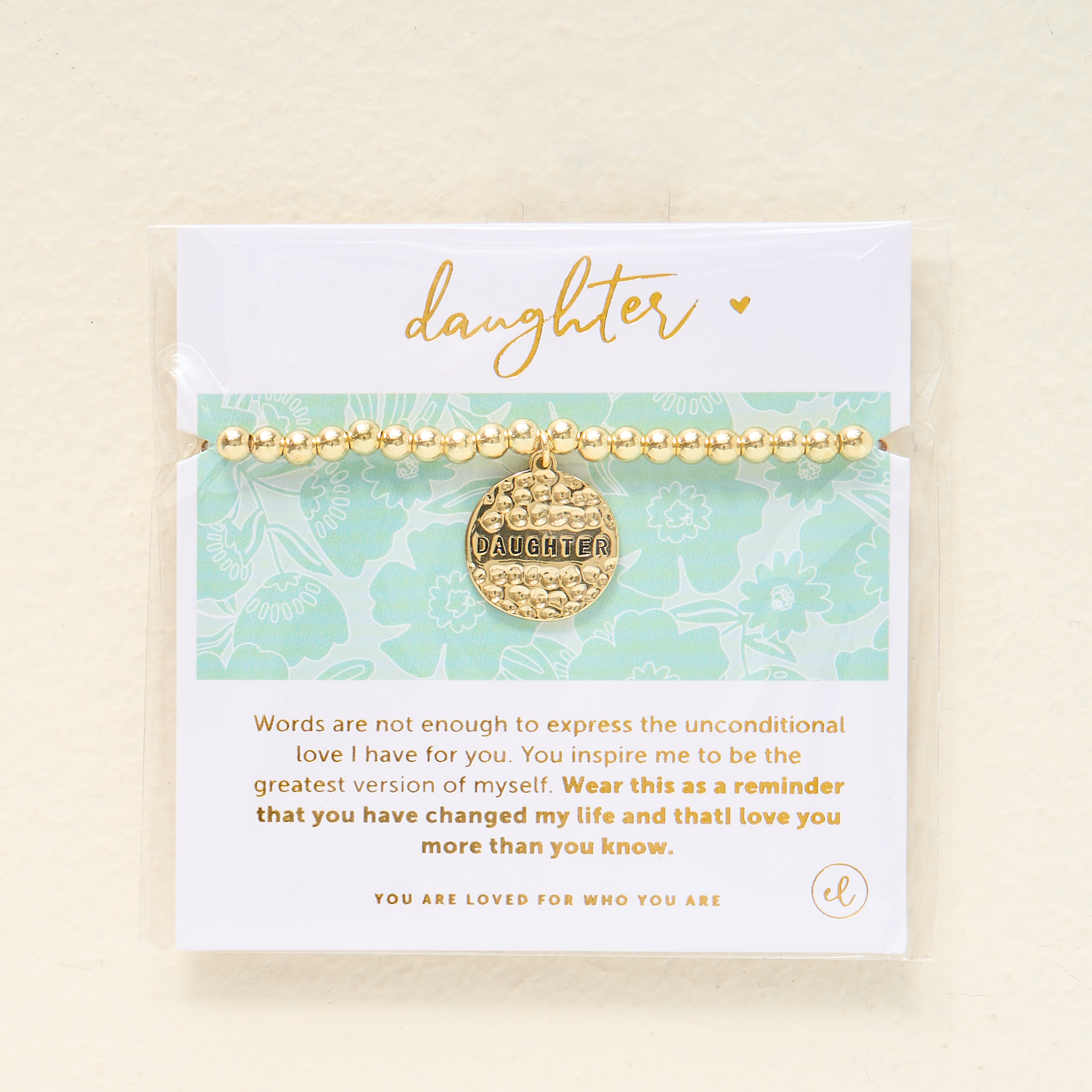 Picture of Sentiment Charm Bracelet Gold - Daughter