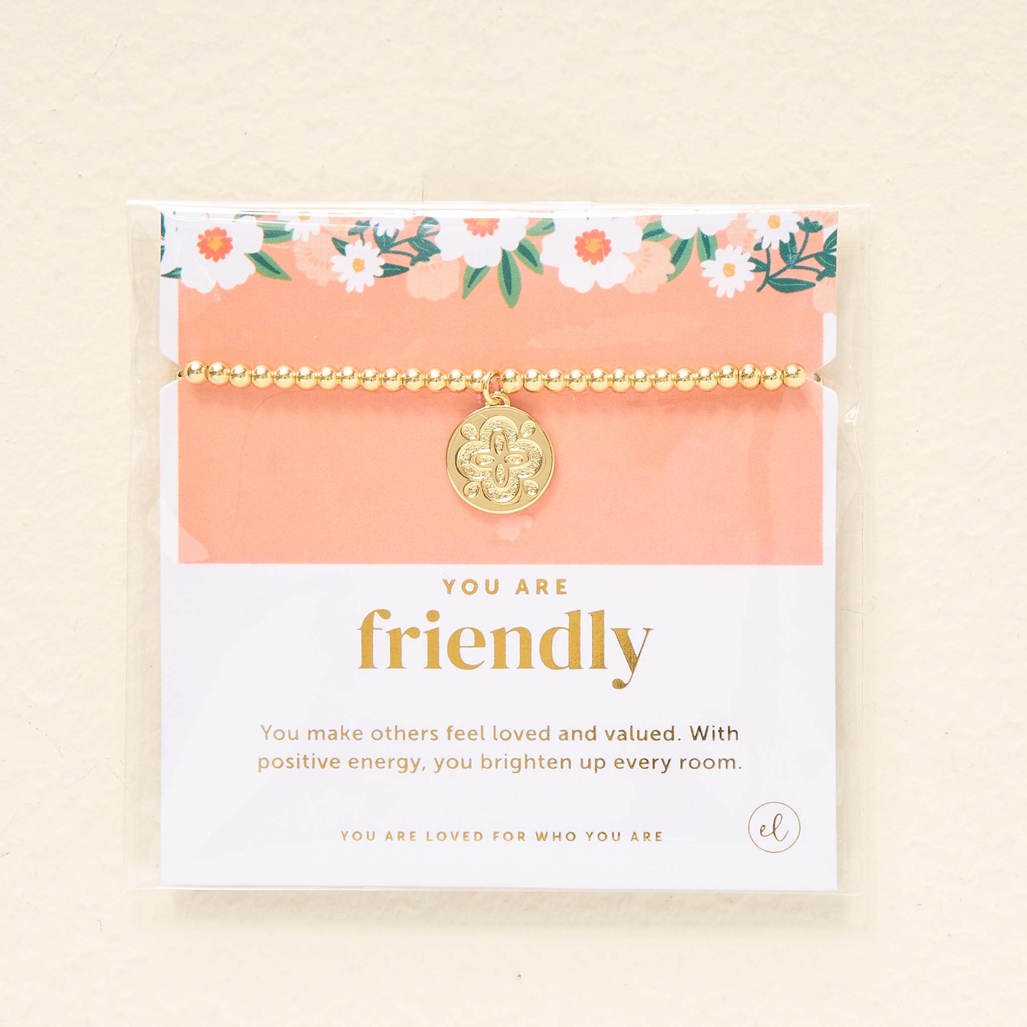 Picture of Trait Charm Bracelet Gold - Friendly
