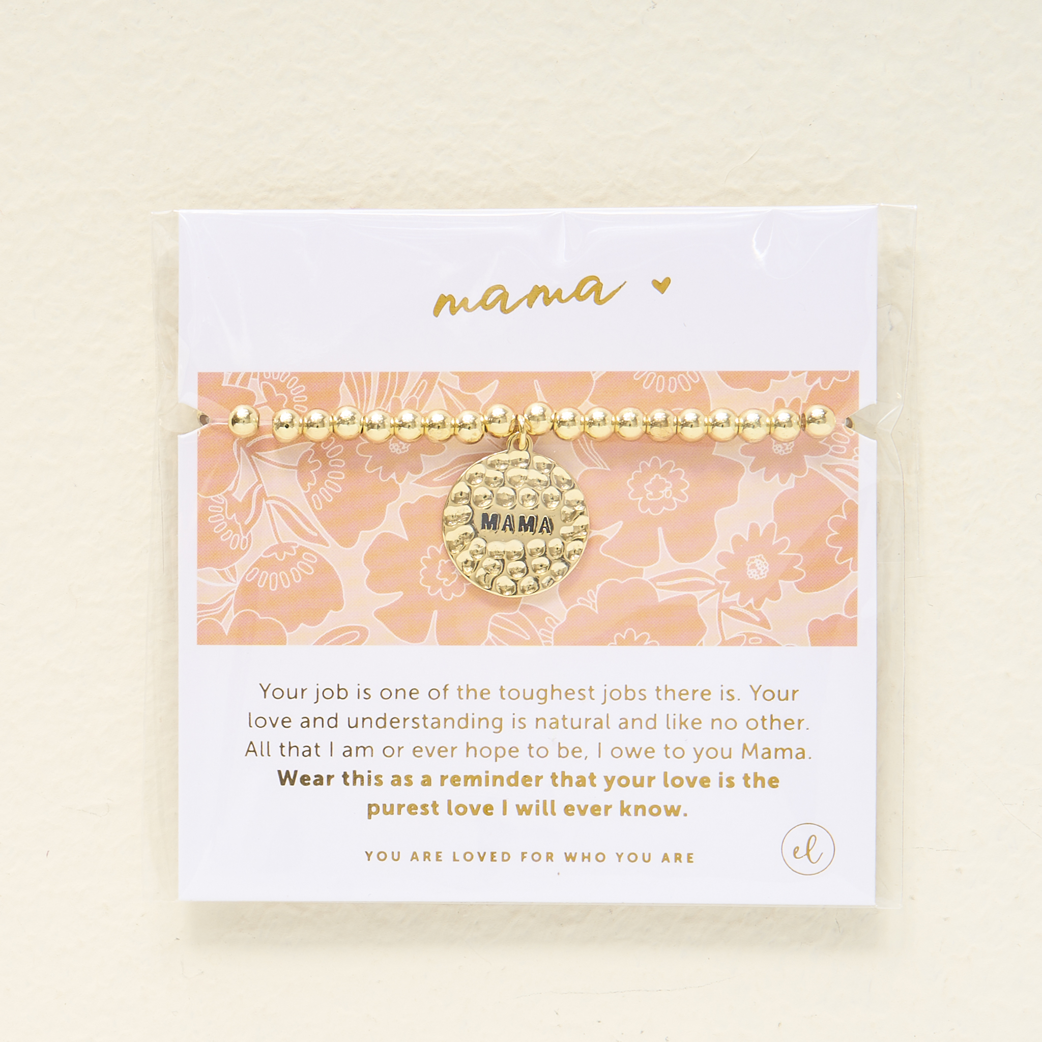 Picture of Sentiment Charm Bracelet Gold - Mama