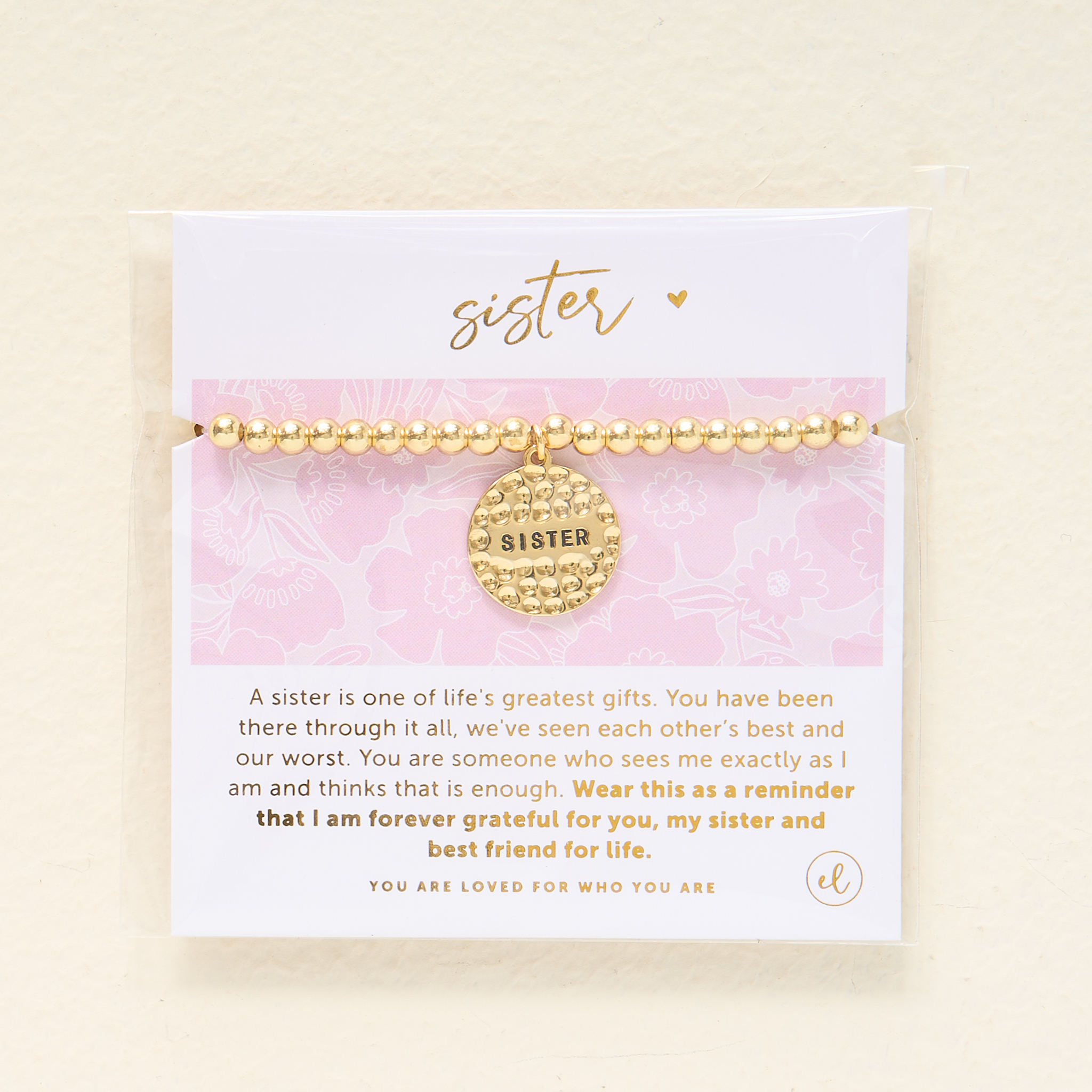 Picture of Sentiment Charm Bracelet Gold - Sister