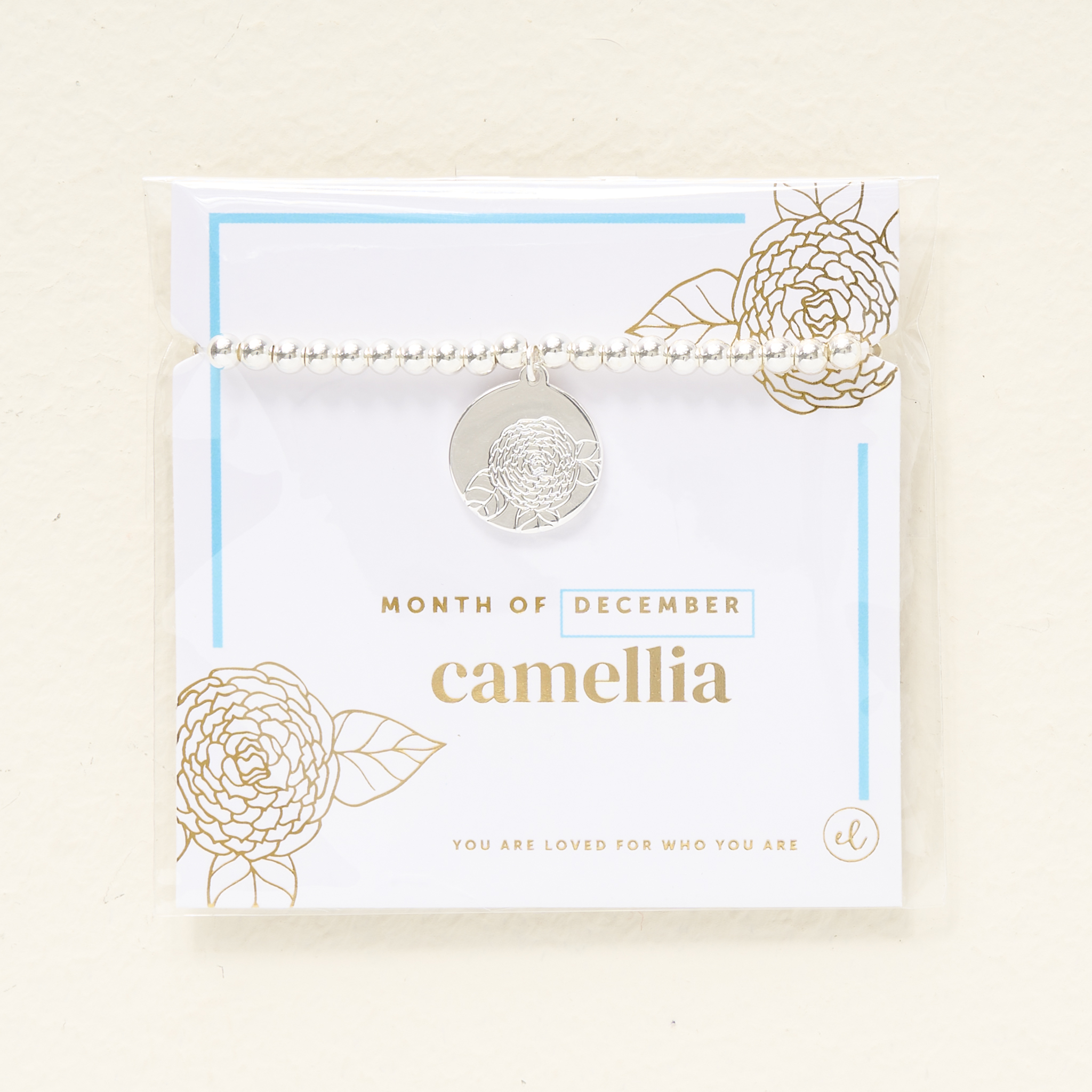 Picture of Birth Flower Charm Bracelet Silver - December