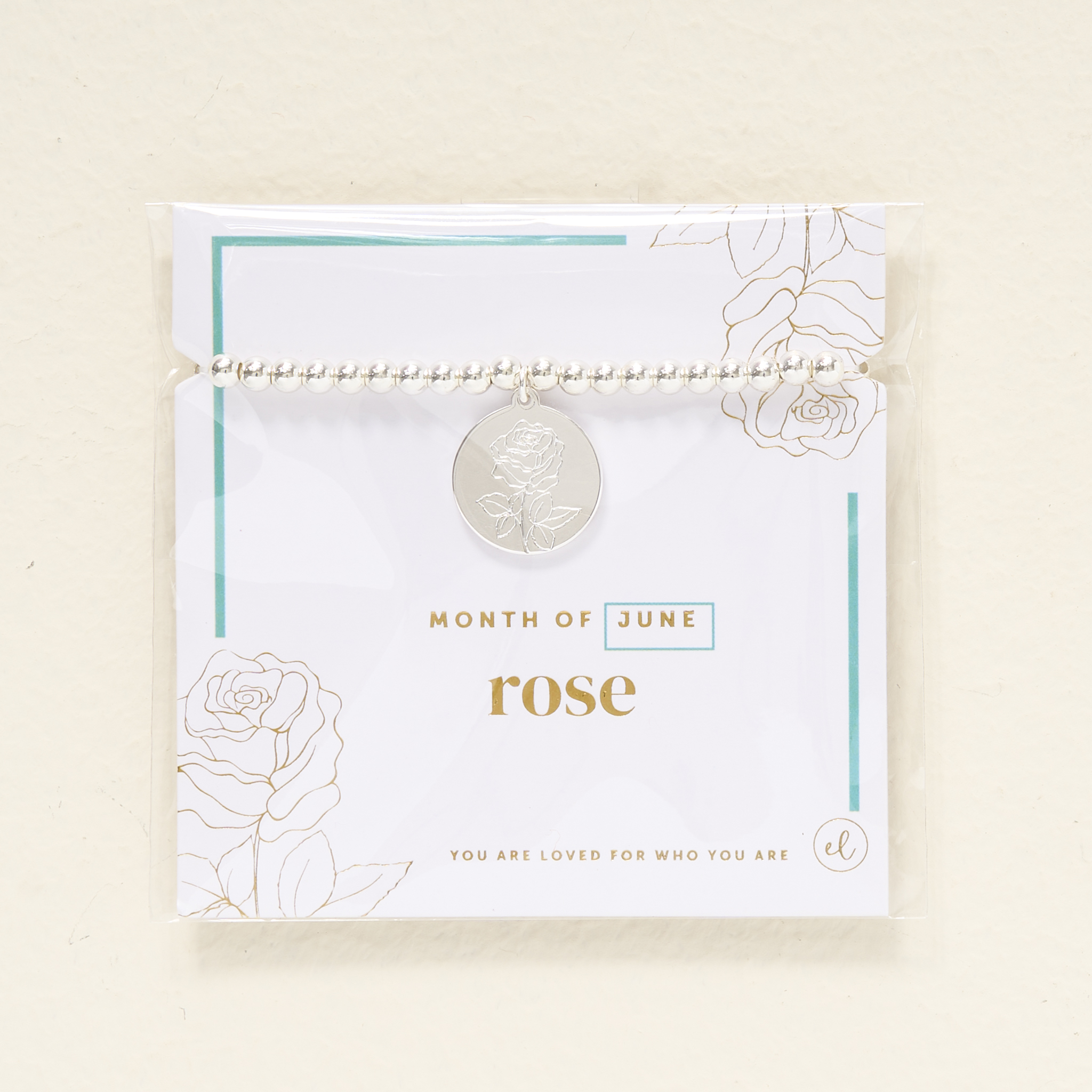 Picture of Birth Flower Charm Bracelet Silver - June