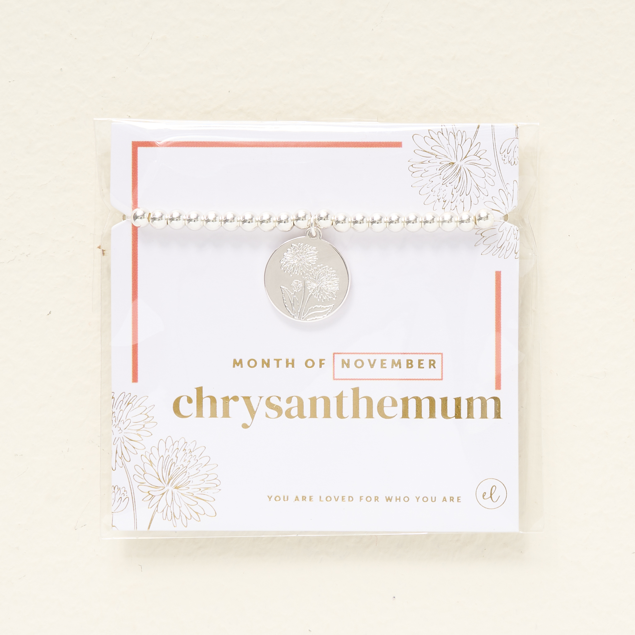 Picture of Birth Flower Charm Bracelet Silver - November