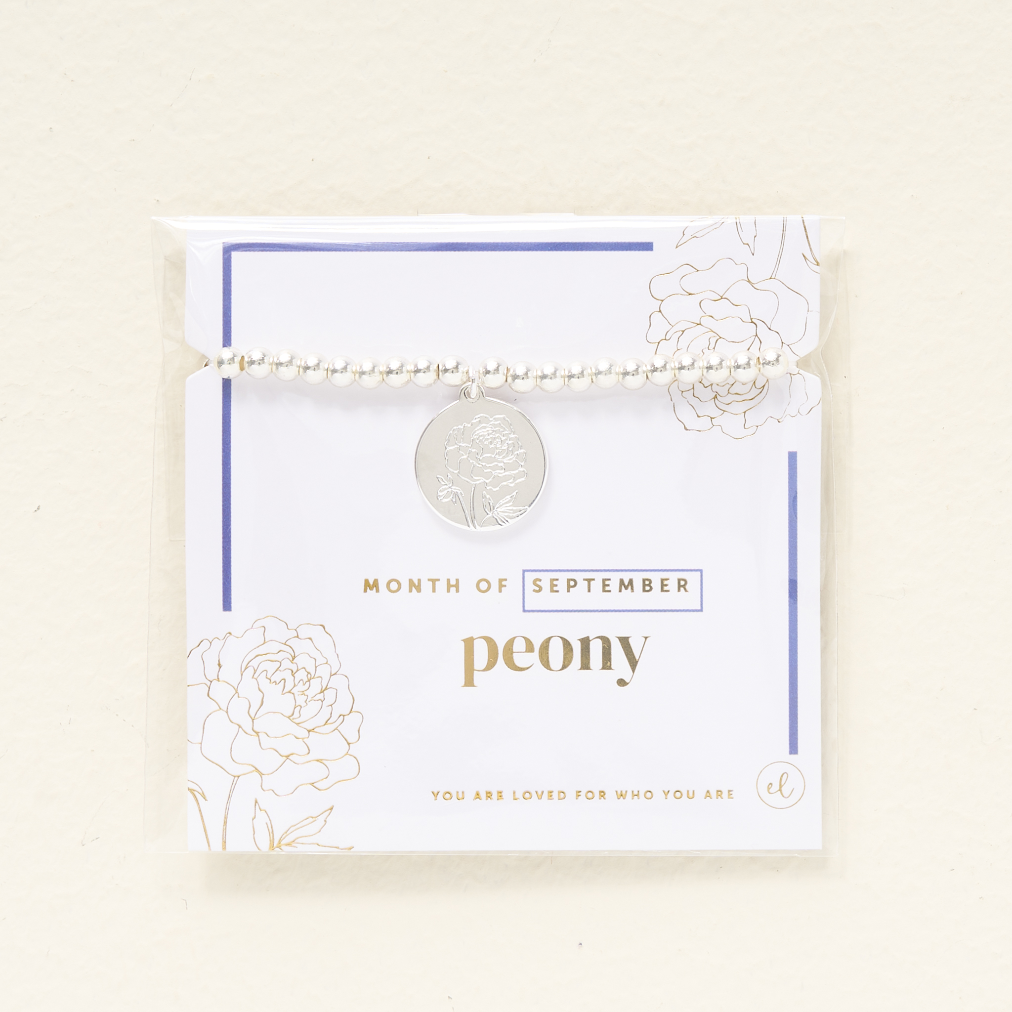 Picture of Birth Flower Charm Bracelet Silver - September