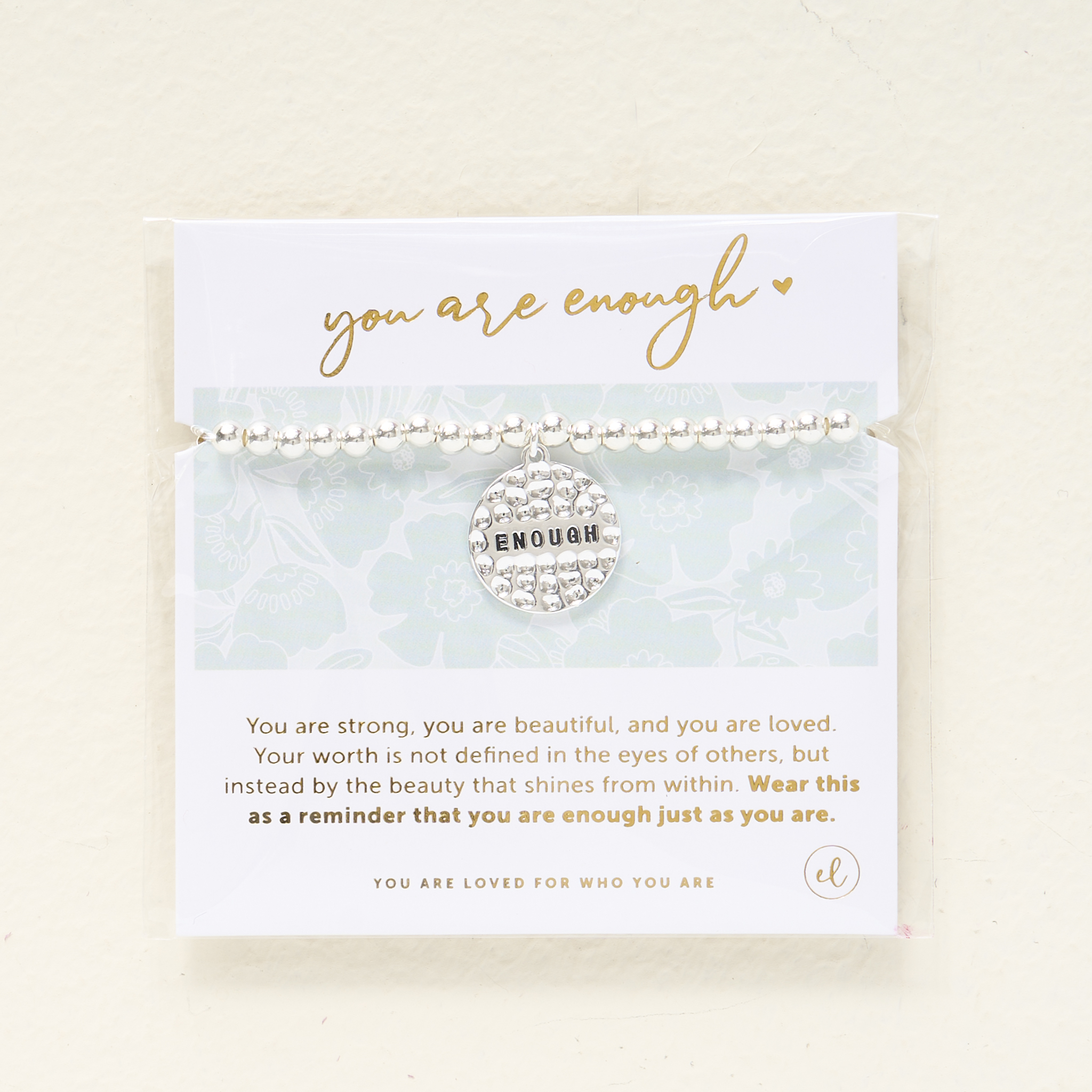 Picture of Sentiment Charm Bracelet Silver - Enough