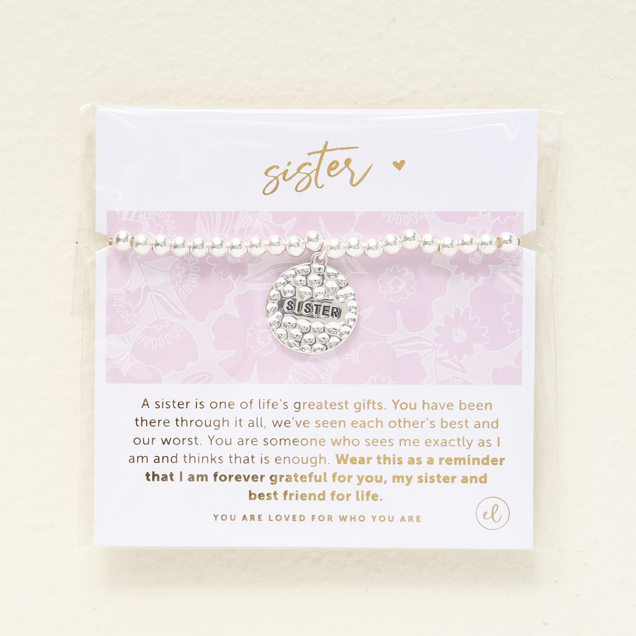 Picture of Sentiment Charm Bracelet Silver - Sister