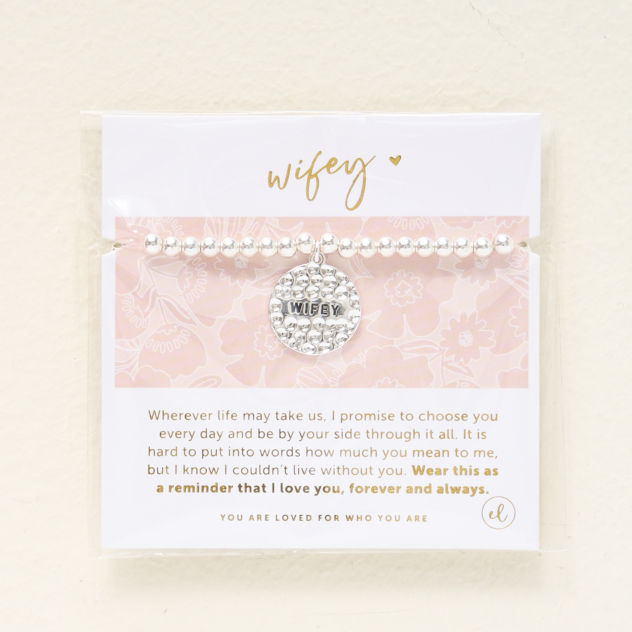 Picture of Sentiment Charm Bracelet Silver - Wifey
