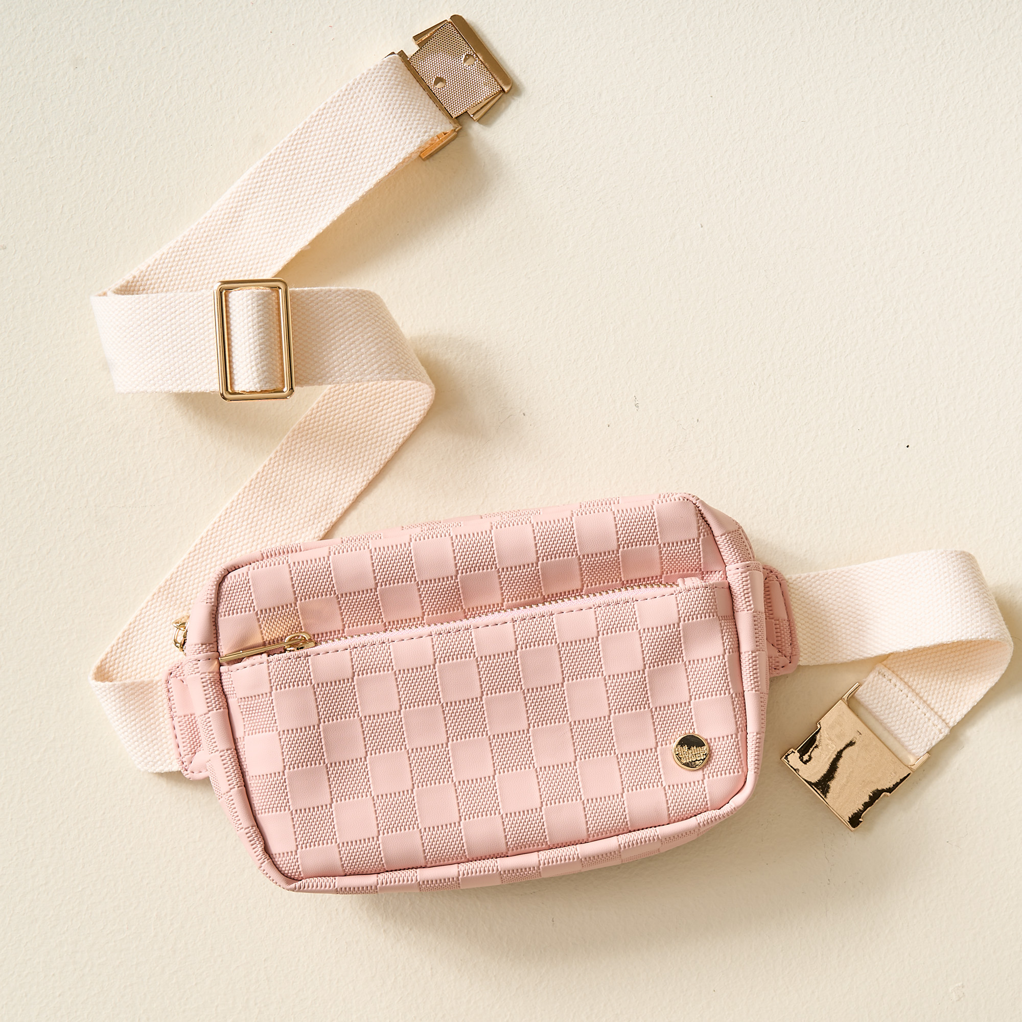 Picture of Urban Check Belt Bag-Blush